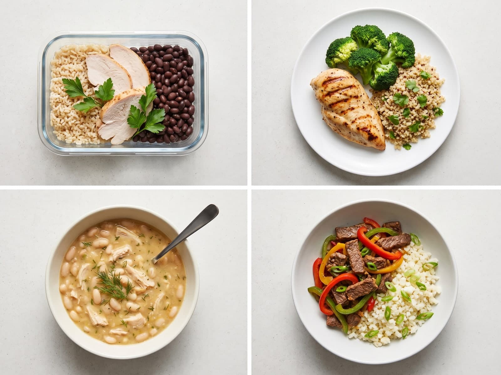 Turkey Rice and Black Bean Meal-Prep Bowls