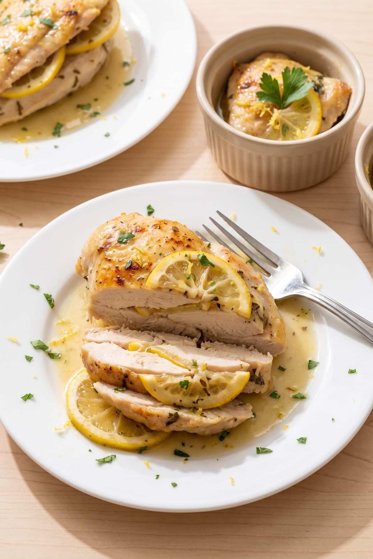 Dairy-Free Gluten-Free Lemon Chicken Skillet ready to serve