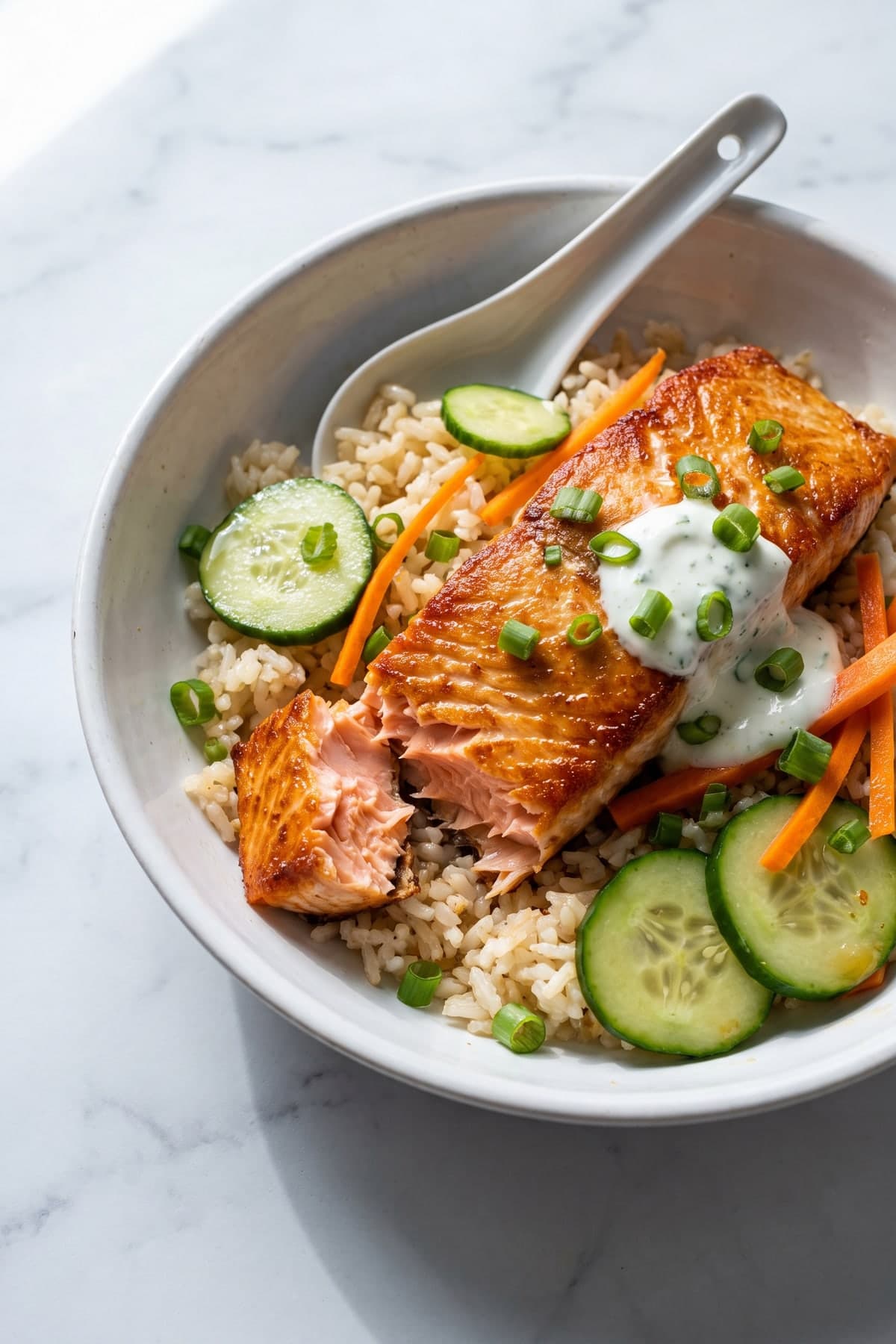 Gluten Free Dinner Recipes: Begin with Crispy Salmon Rice Bowls