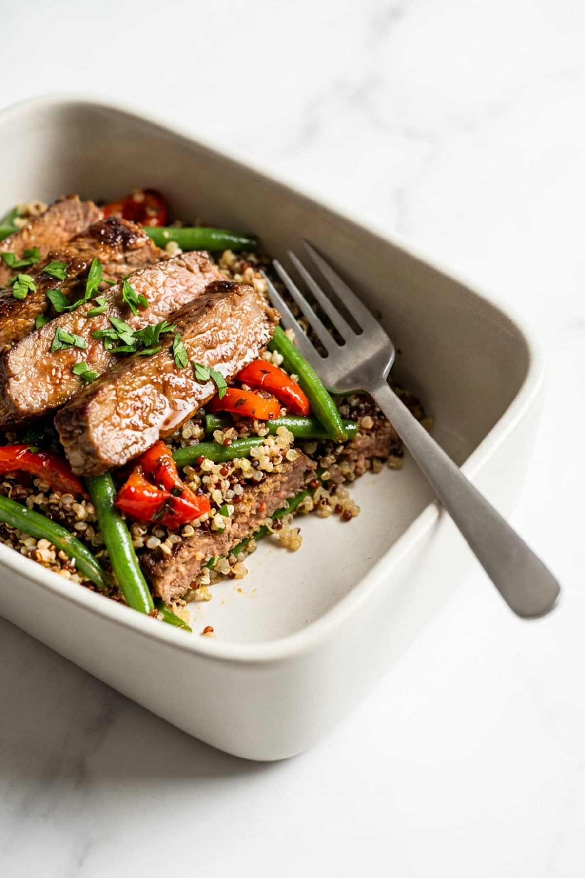 Chimichurri Steak Quinoa Boxes ready to serve