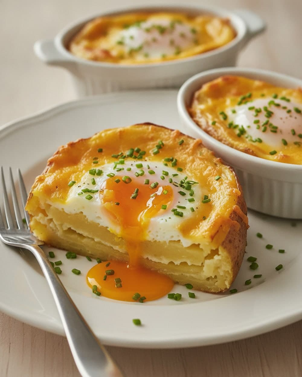 Baked Potato Eggs