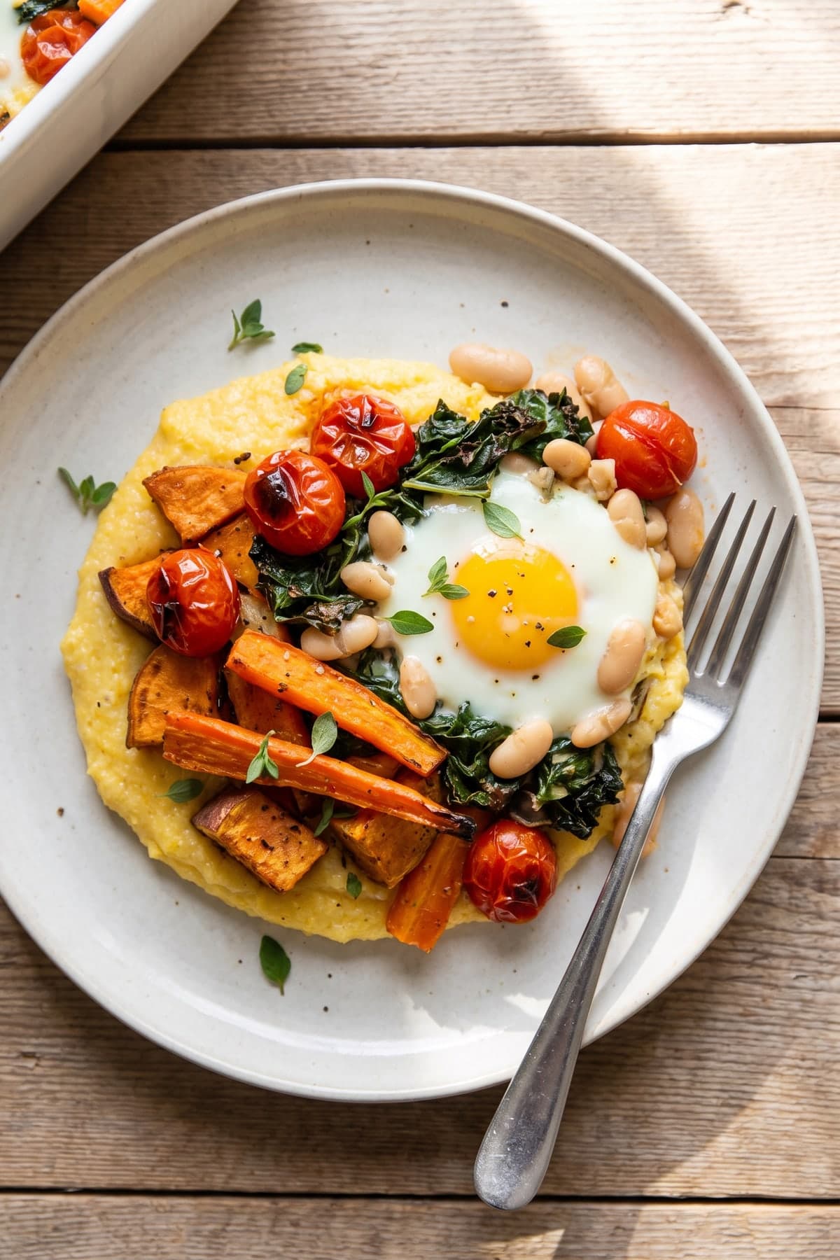 Gluten Free Vegetarian Recipes: Polenta, Beans & Eggs