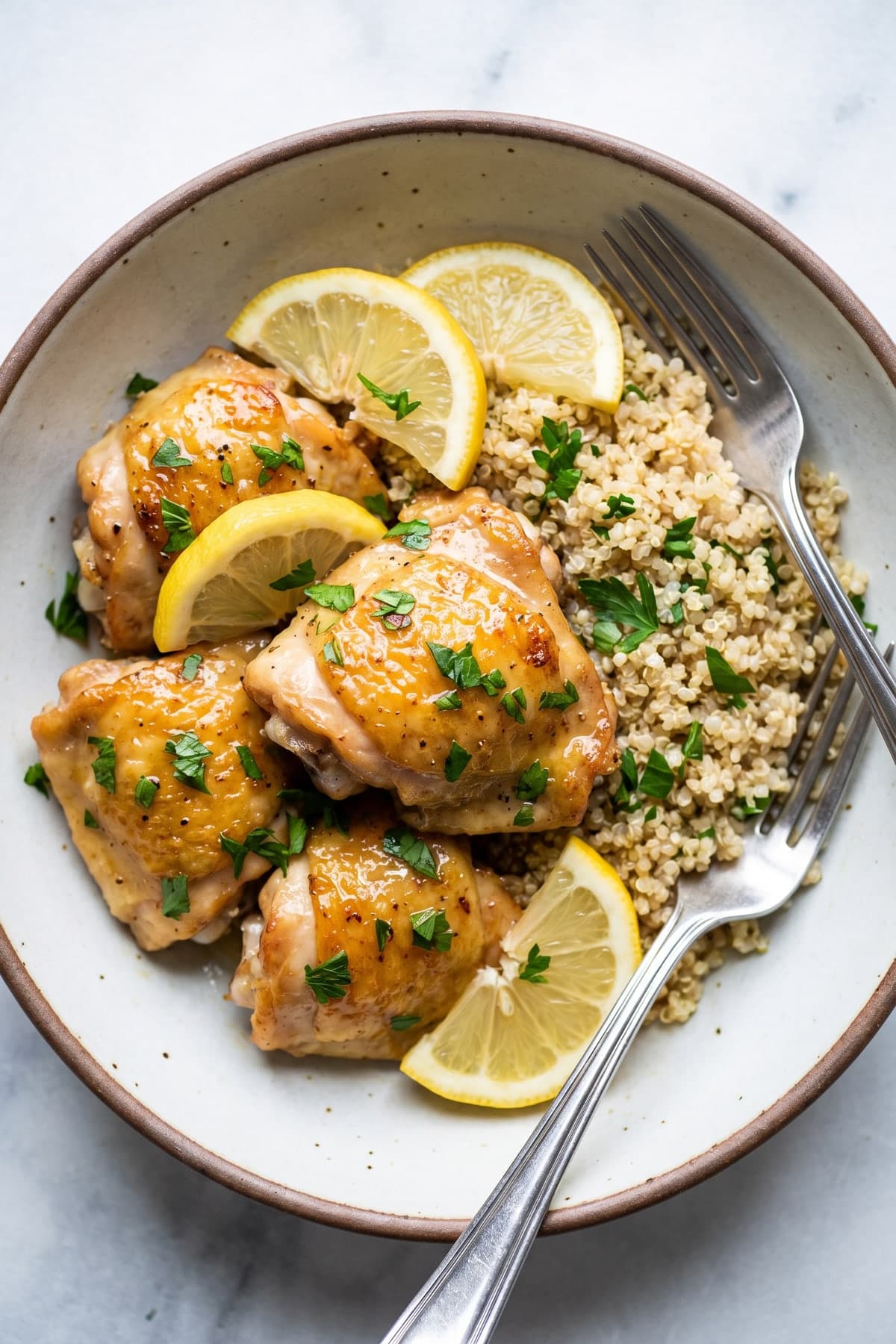 Healthy Gluten Free Recipes: Lemon Chicken Quinoa Bowls