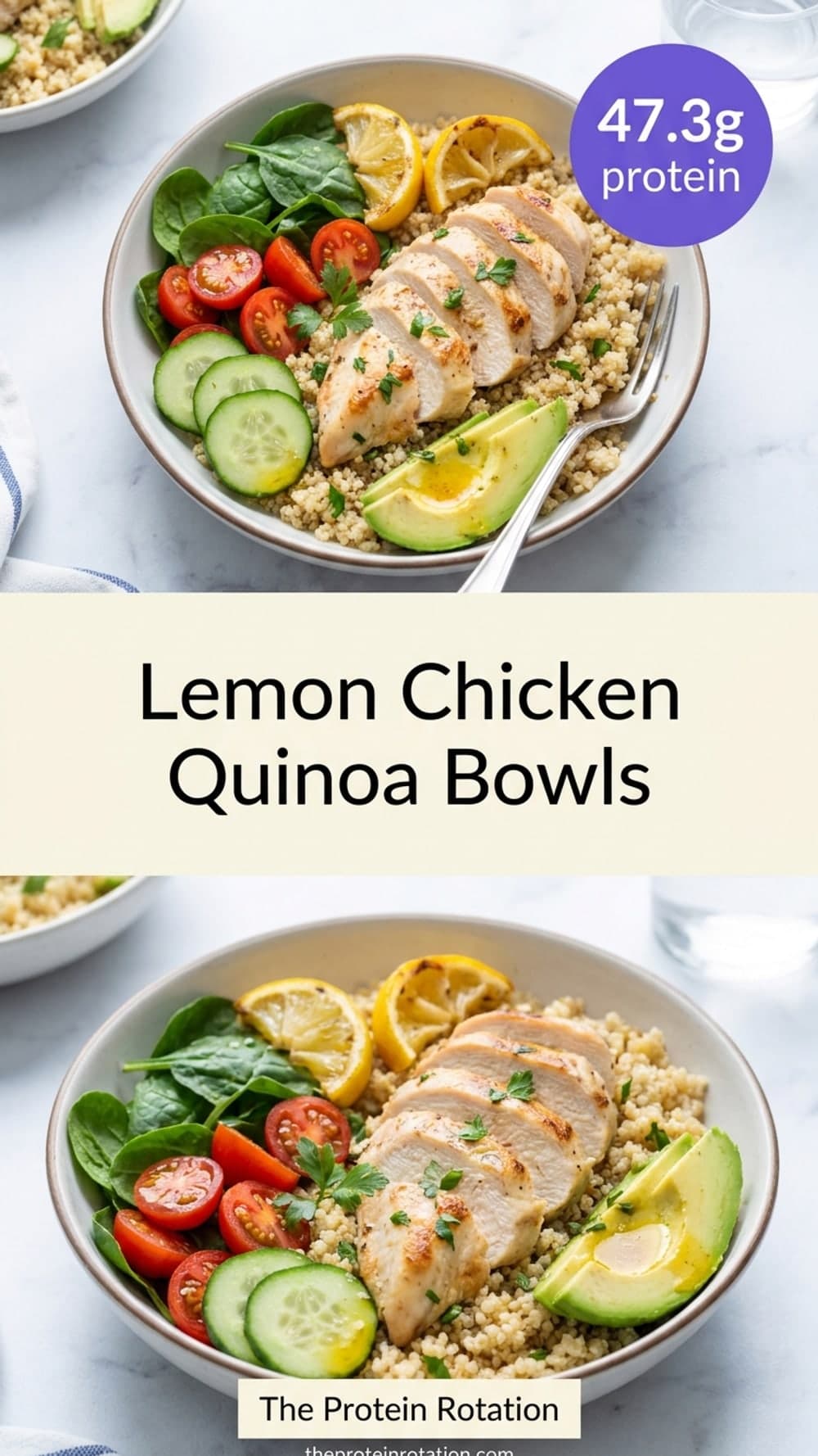 Lemon Chicken Quinoa Bowls