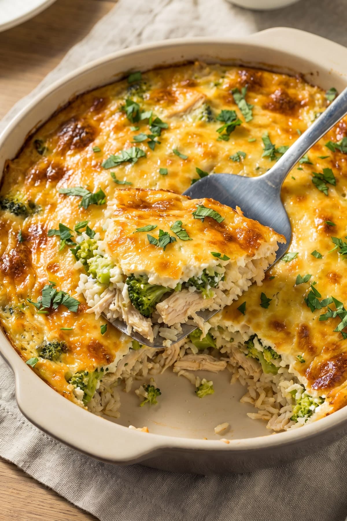 High Protein Casserole Recipes: Chicken Broccoli Rice Bake