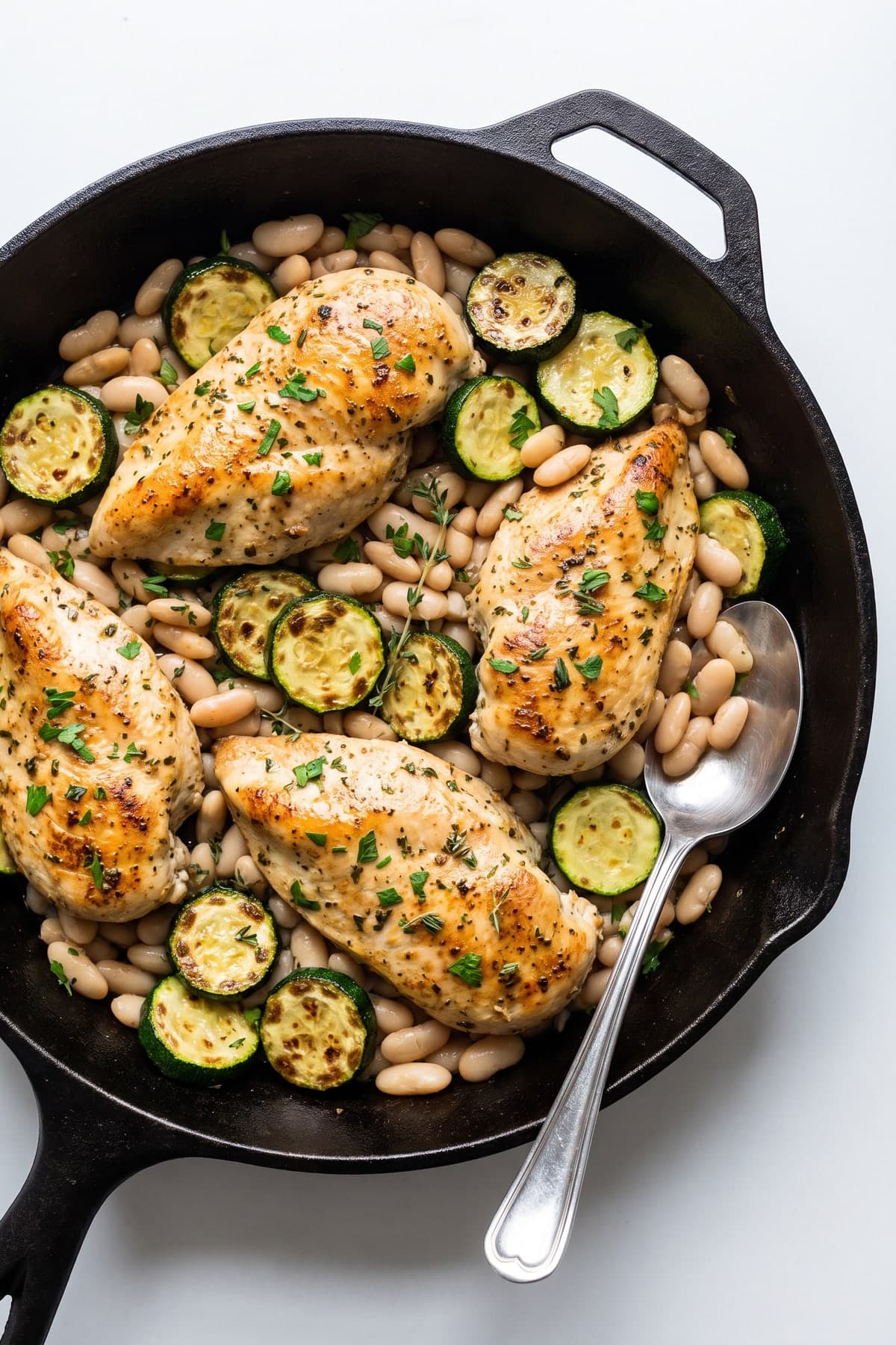 High Protein Chicken Recipes: Garlic Herb Skillet