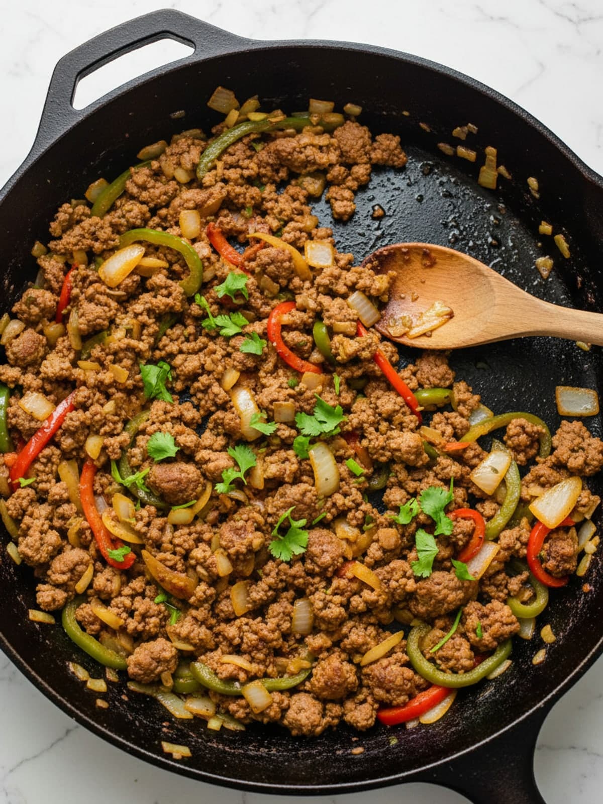 Beef Taco Skillet: Heat the skillet