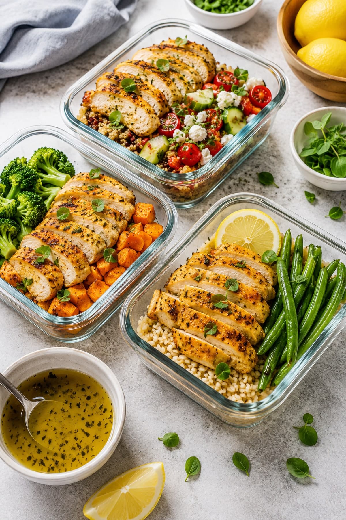 High Protein Low Carb Meal Prep: Lemon Oregano Chicken