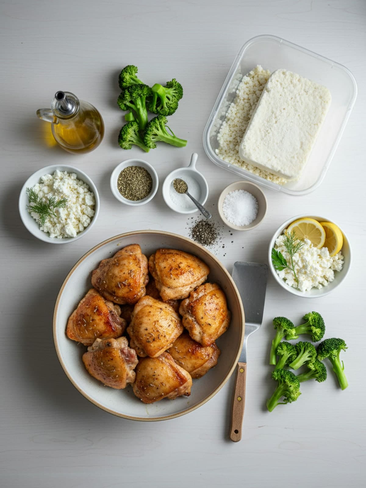 Ingredients for Lemon Oregano Chicken Meal Prep Boxes
