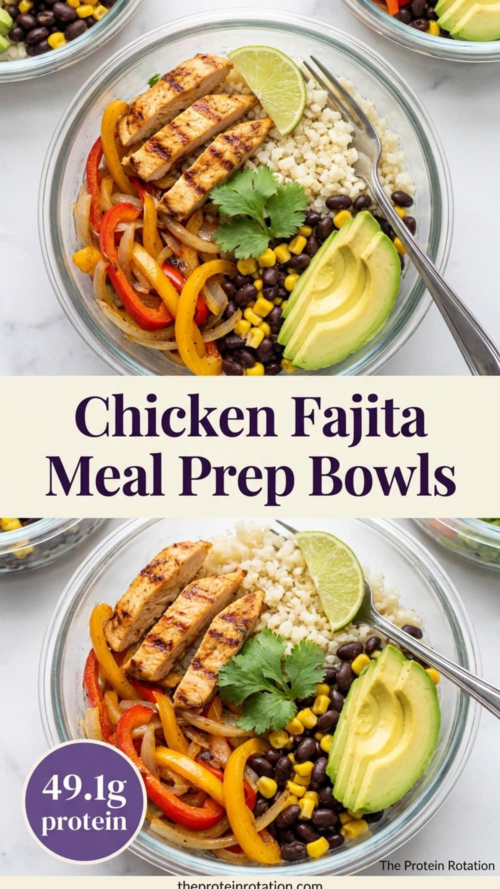 Chicken Fajita Meal Prep Bowls