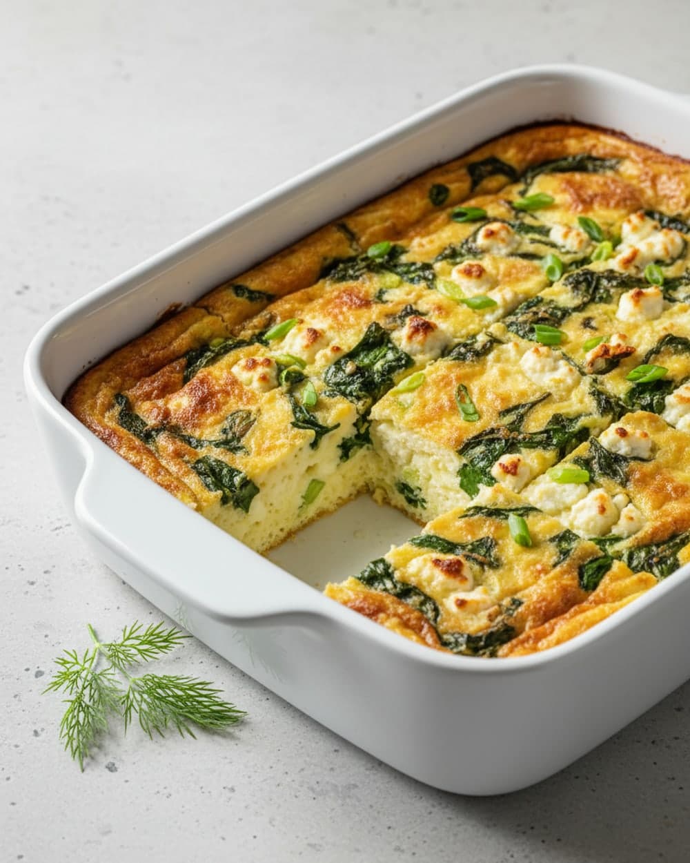 Spinach Feta Egg Squares