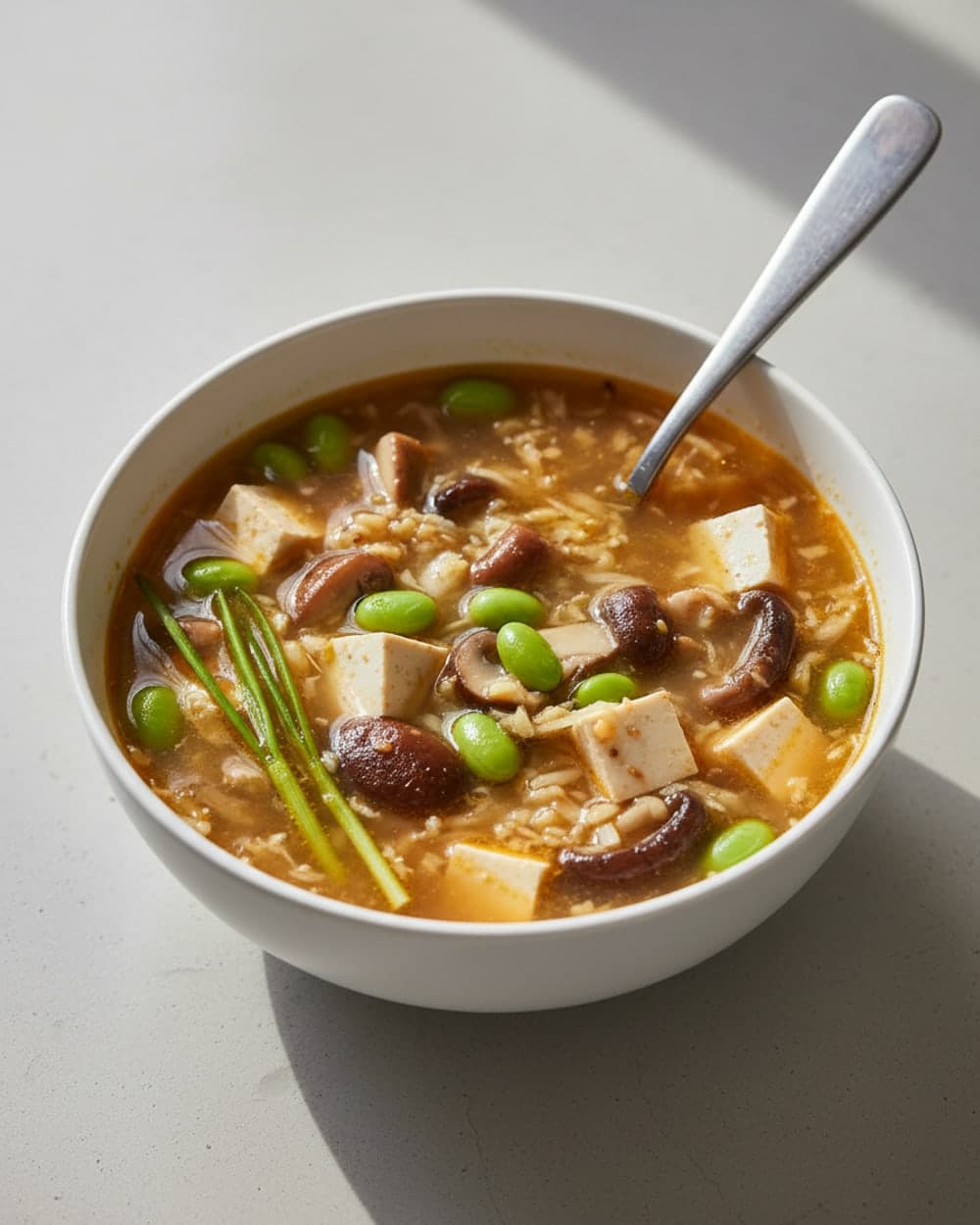 Miso Tofu Mushroom Soup