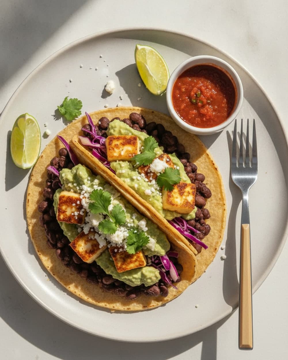 Black Bean Halloumi Tacos