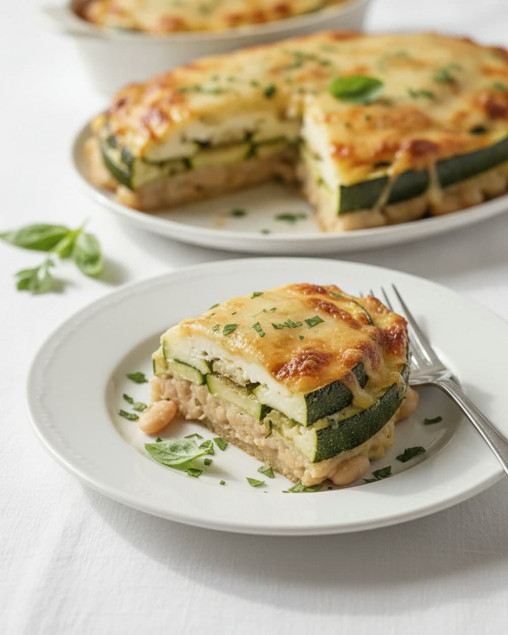 Zucchini Parmesan White Bean Boats
