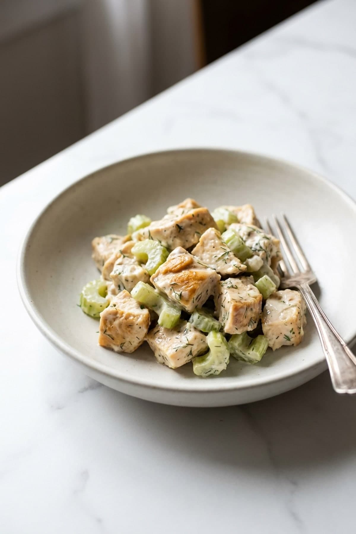 Creamy Herb Chicken Salad ready to serve