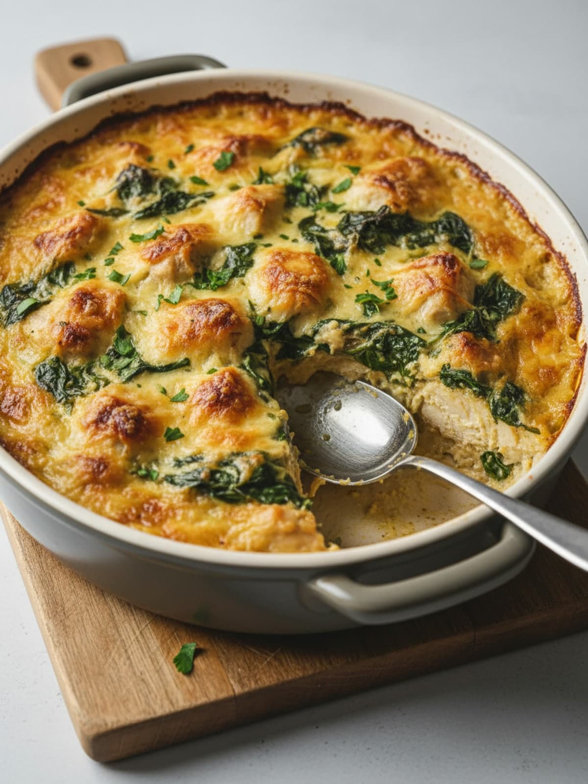 Creamy Mustard Spinach Keto Chicken: Heat the oven