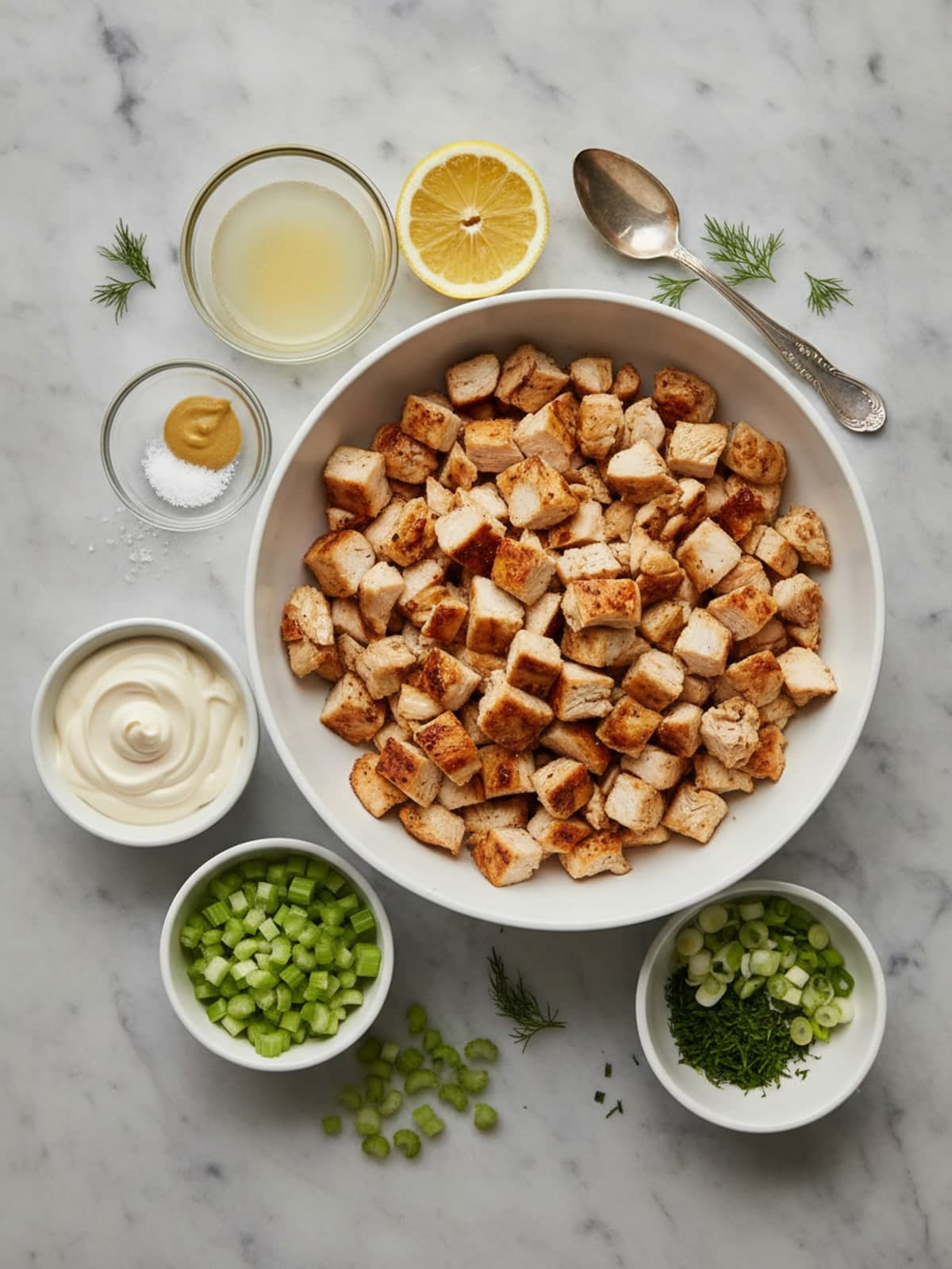 Ingredients for Keto Chicken Salad