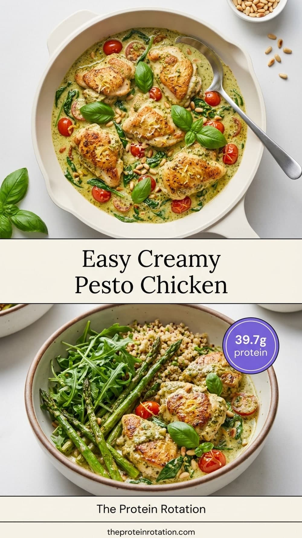 Easy Creamy Pesto Chicken