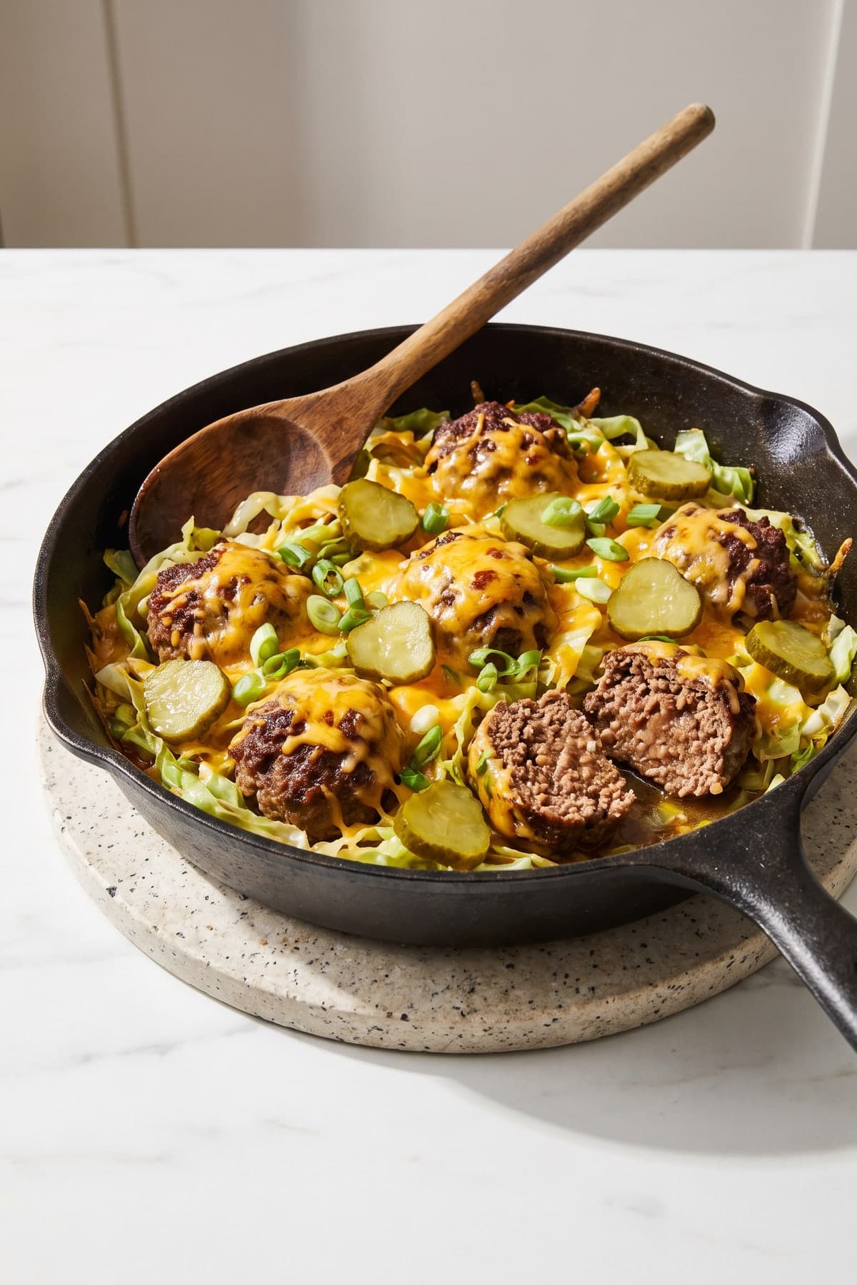 Keto Ground Beef Recipes: Try the Cheeseburger Cabbage Skillet