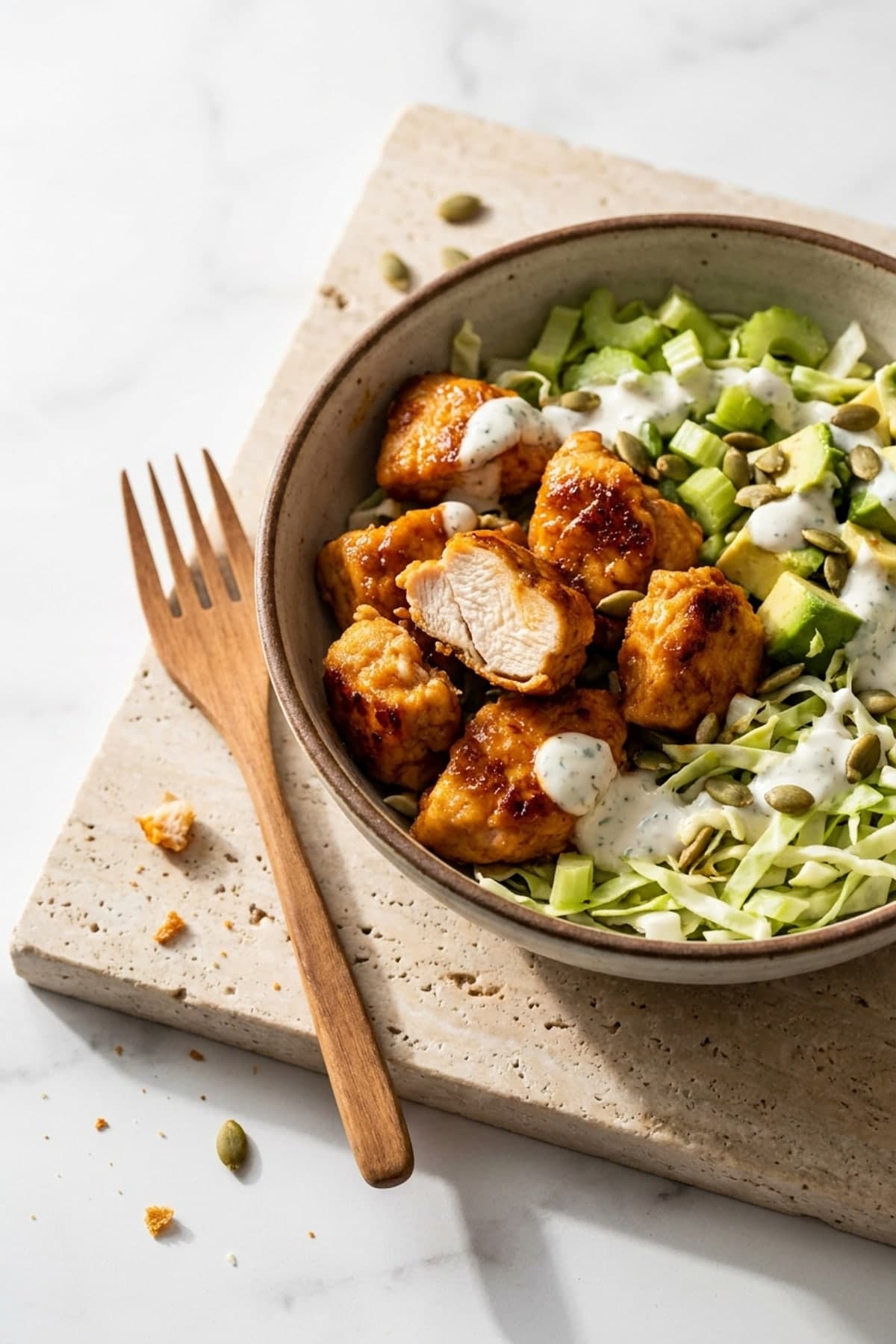 Keto Lunch Ideas: Pack Buffalo Chicken Crunch Bowls