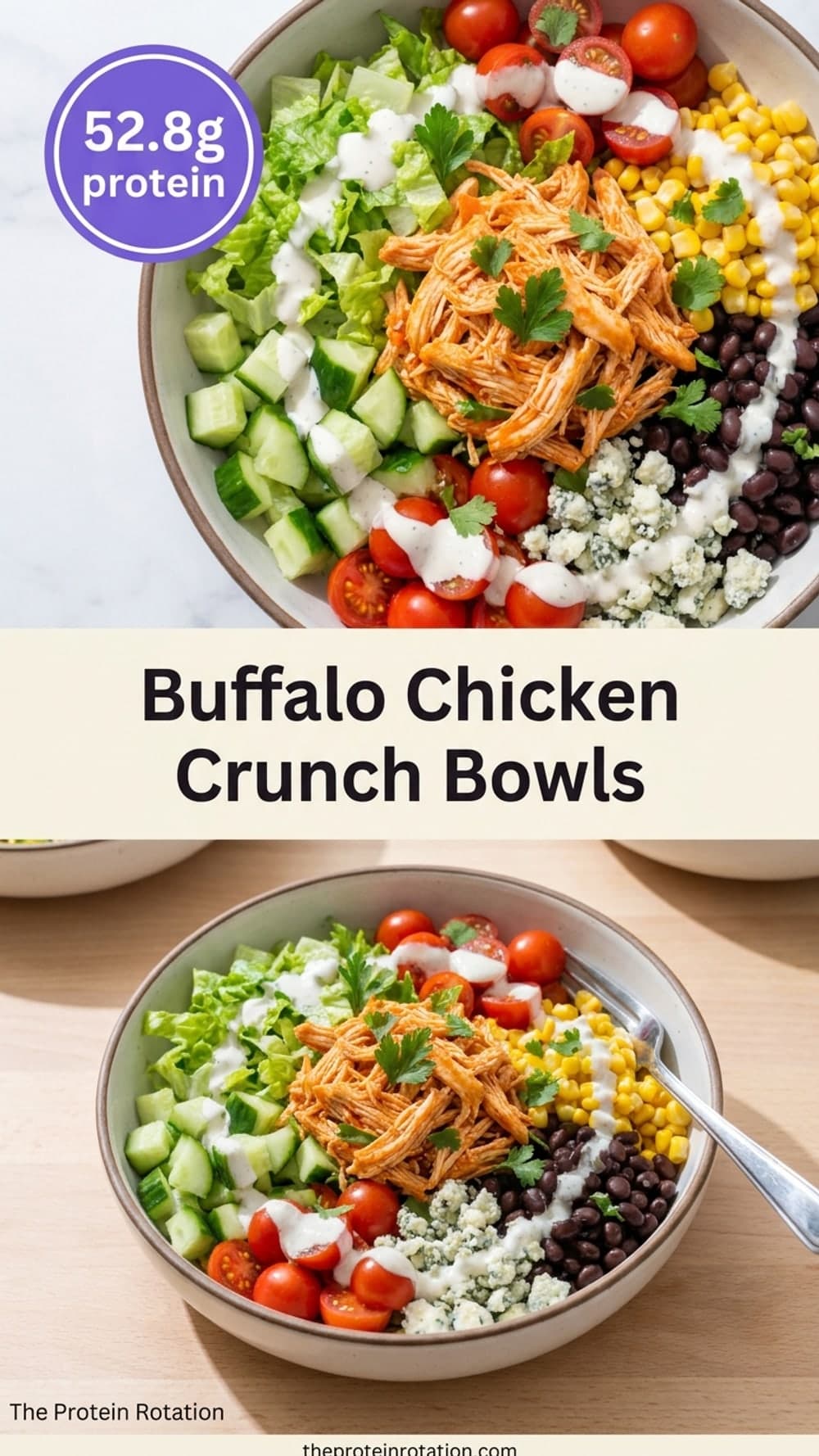 Buffalo Chicken Crunch Bowls