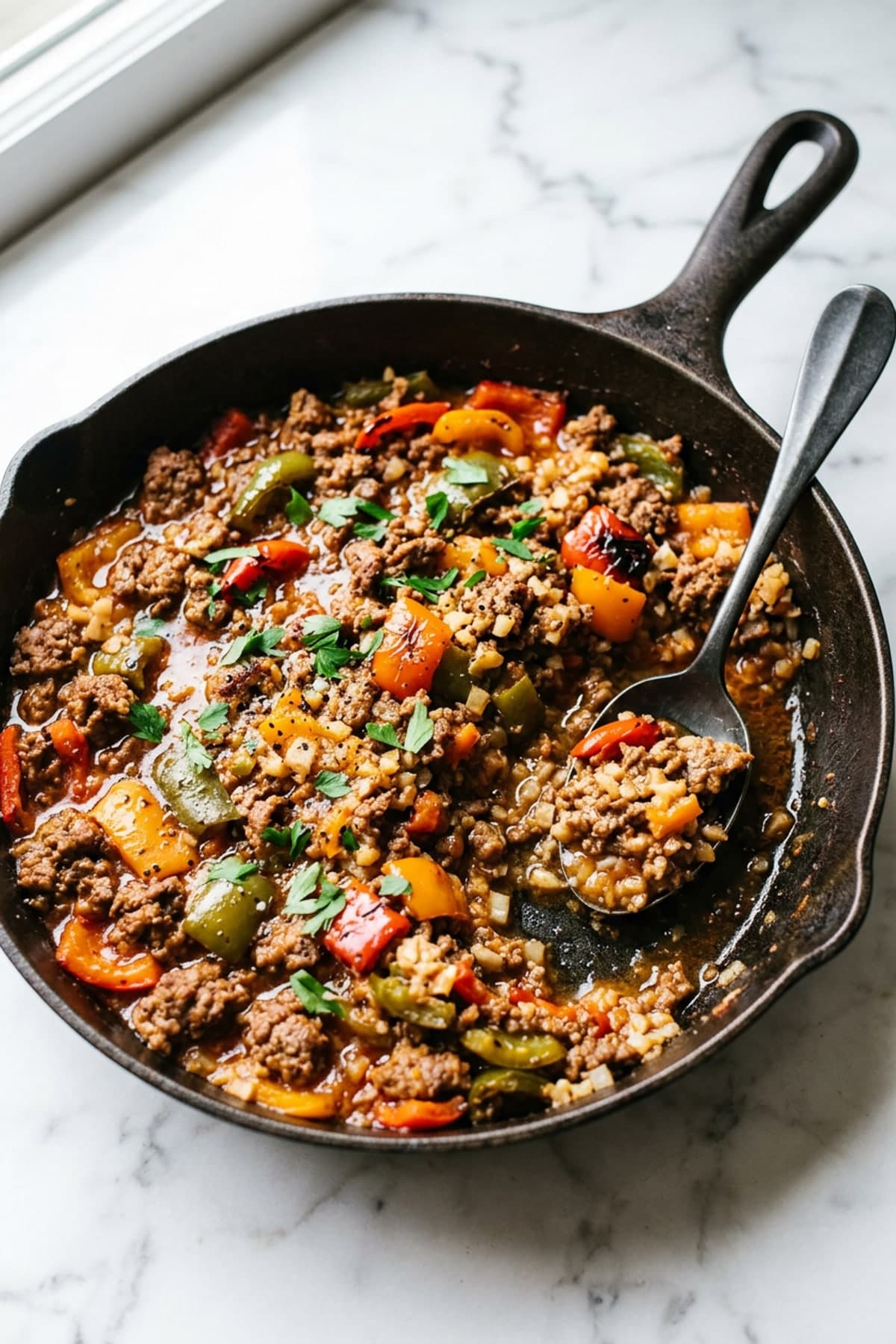 Low Carb Ground Beef Recipes: Make the Pepper Skillet