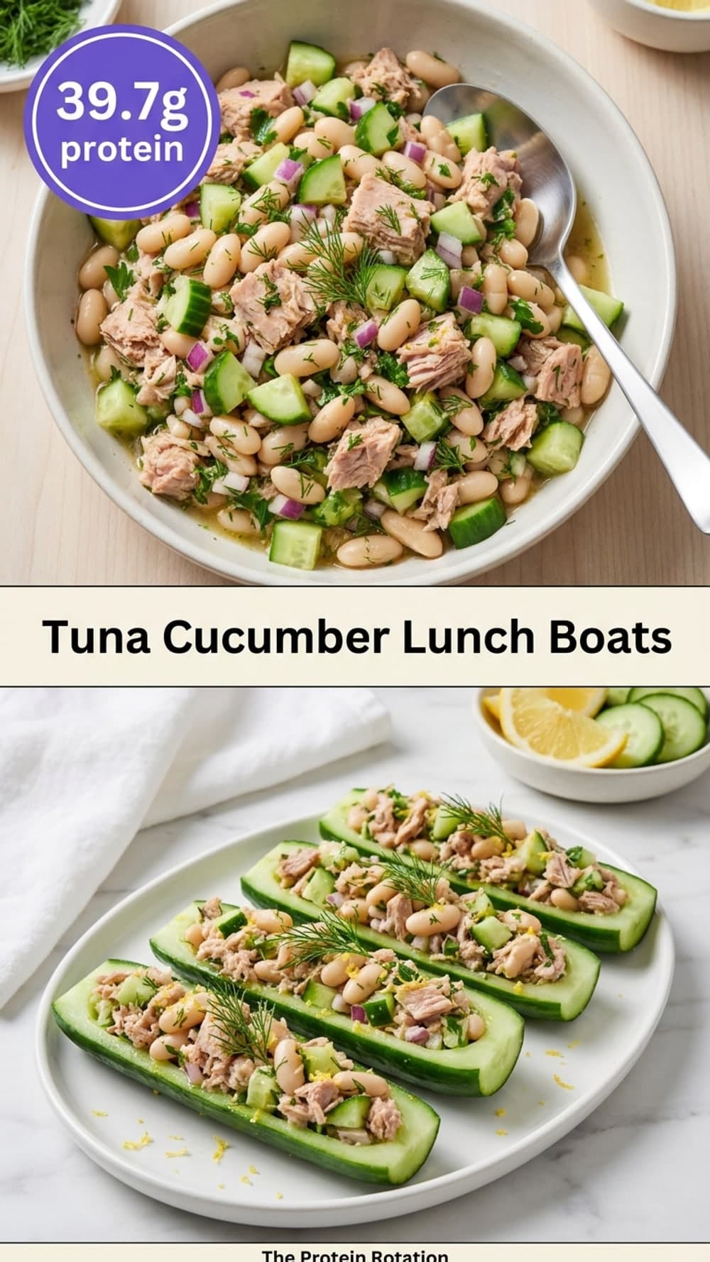 Tuna Cucumber Lunch Boats