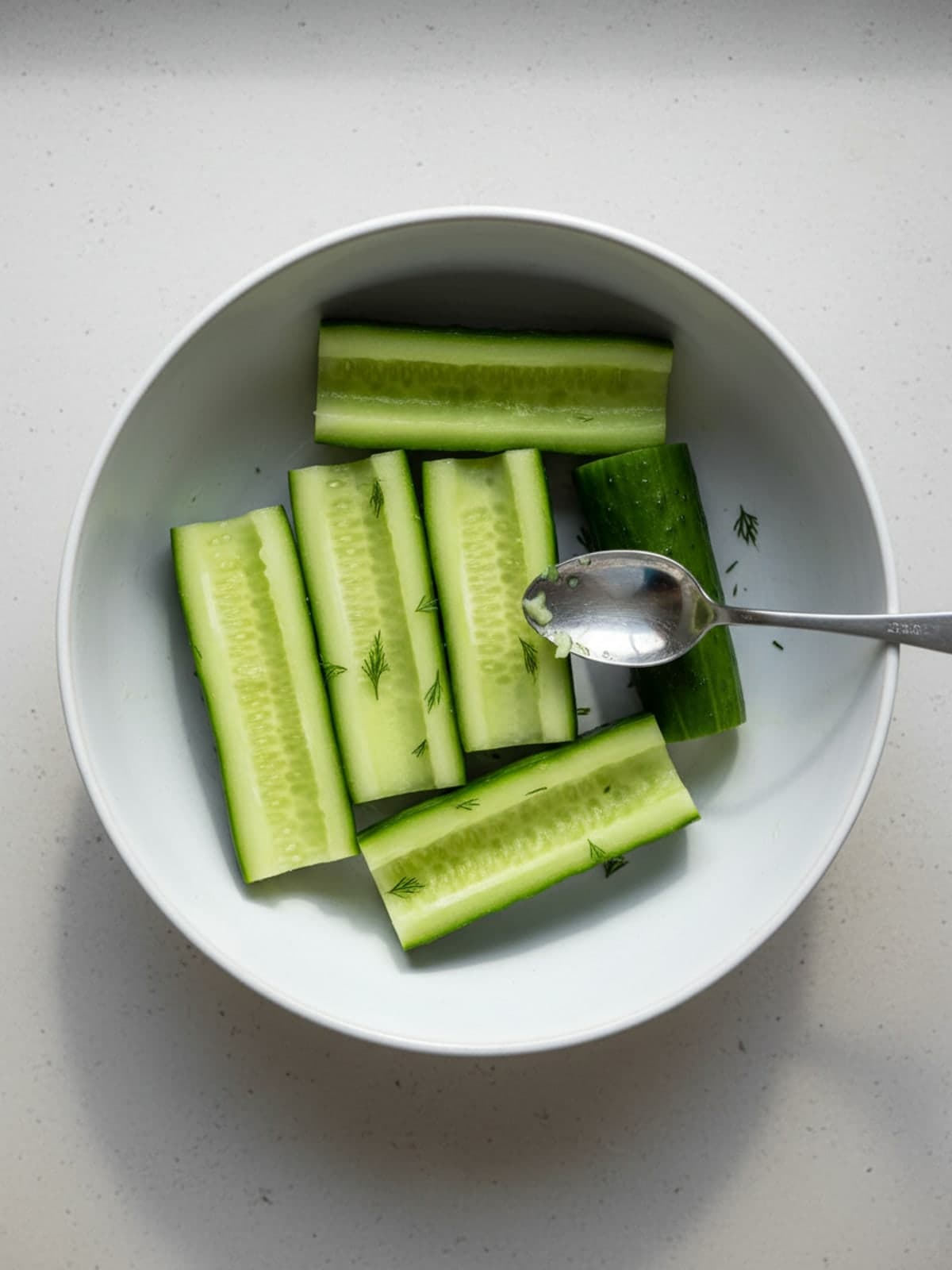 Tuna Cucumber Boats with White Beans: Shape sturdy cucumber boats