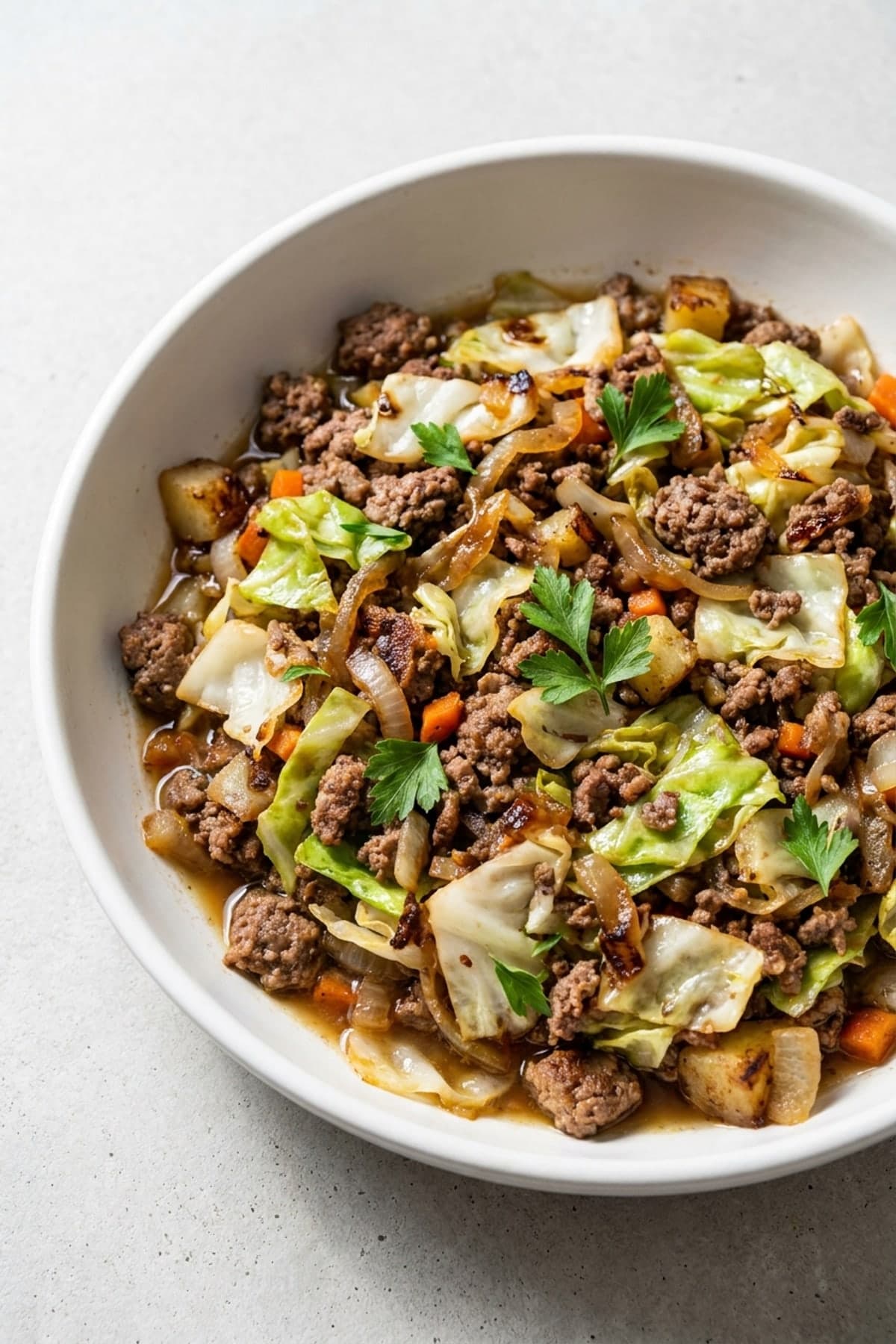 Low Calorie Ground Beef Recipes: Beef Cabbage Skillet