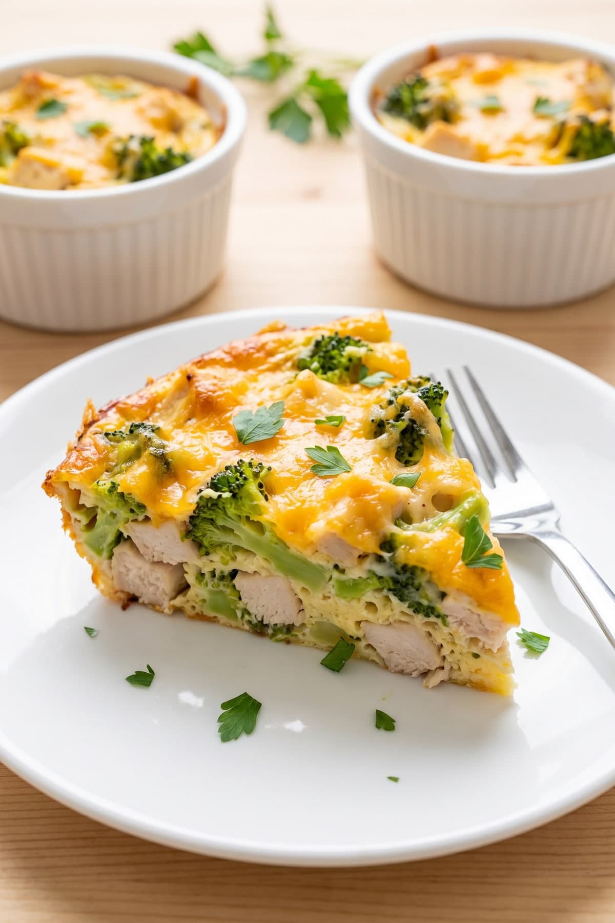 Low Carb Chicken Casserole with Broccoli and Cheddar
