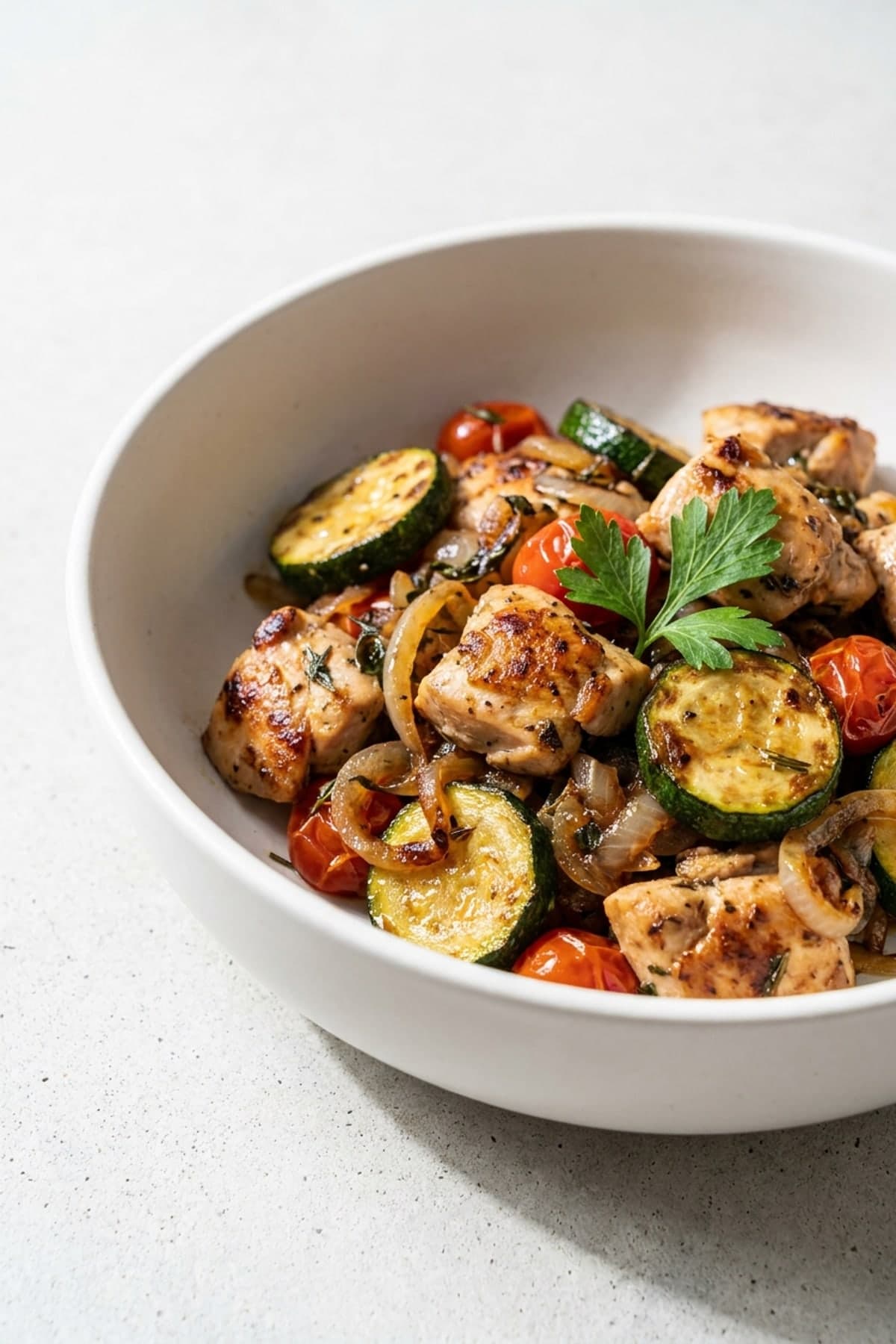 Low Carb Low Calorie Recipes: Chicken Zucchini Skillet