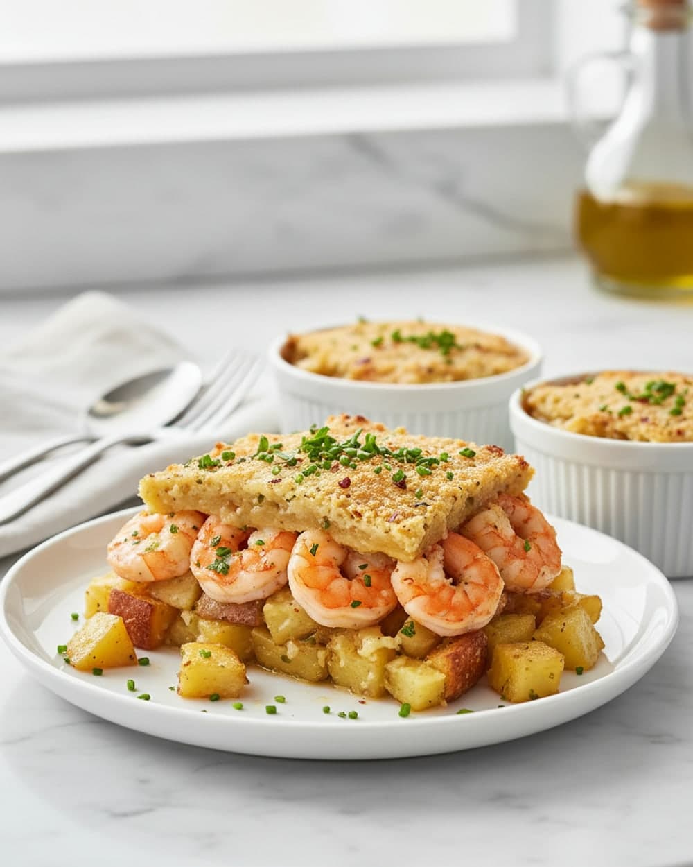 Garlic Butter Shrimp Skillet