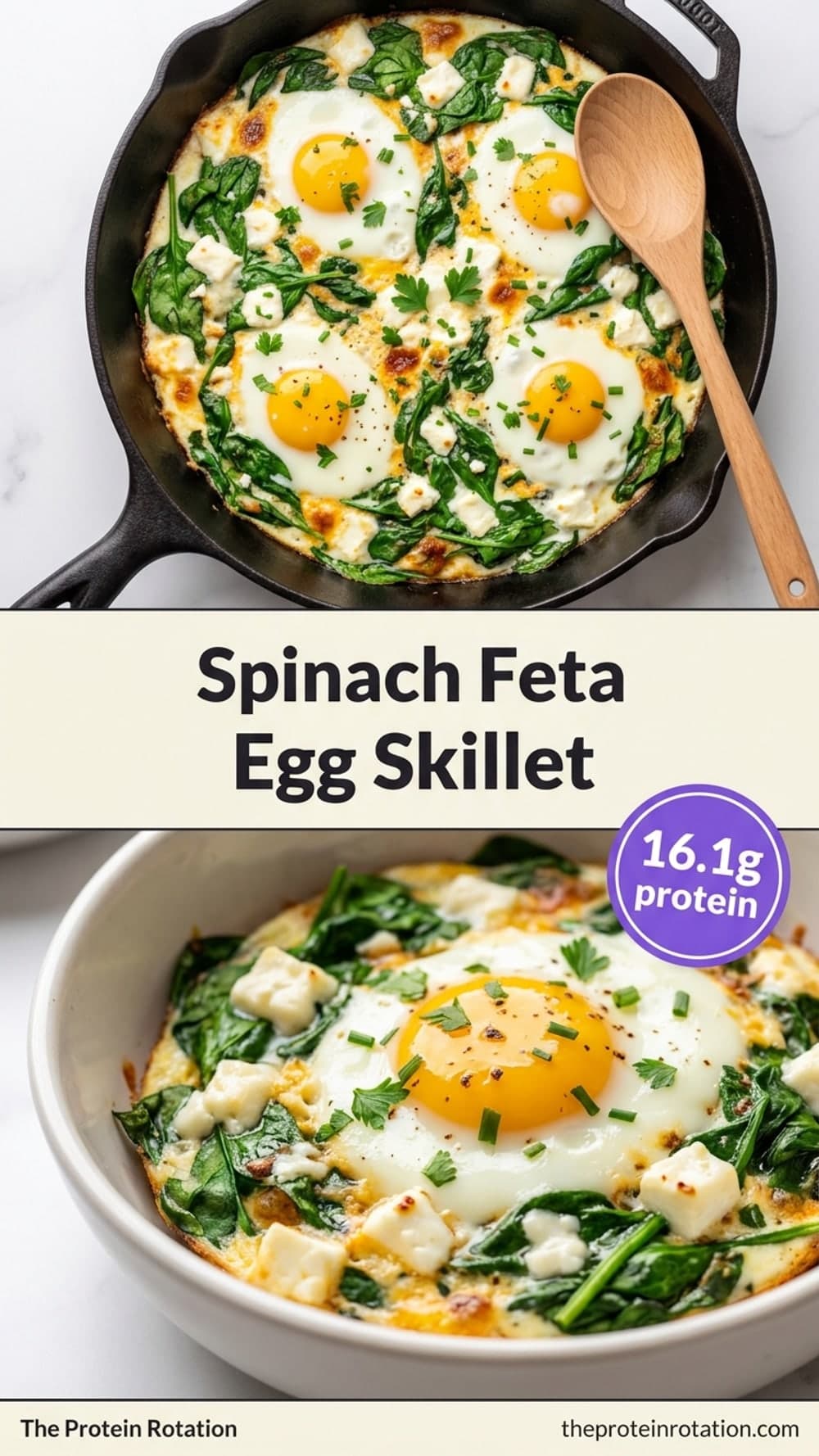 Spinach Feta Egg Skillet