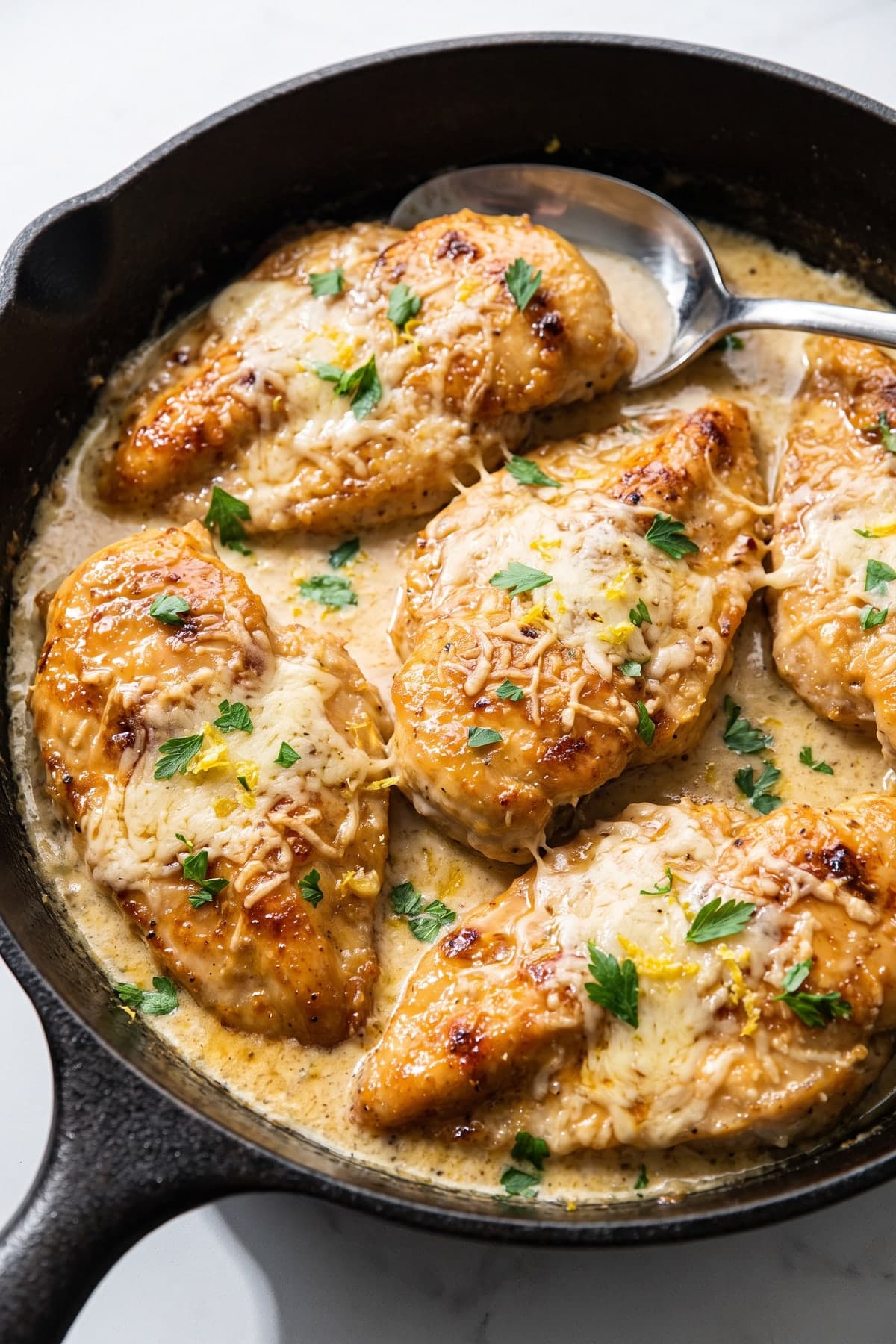 Protein Dinner Recipes: Lemon Parmesan Chicken Skillet