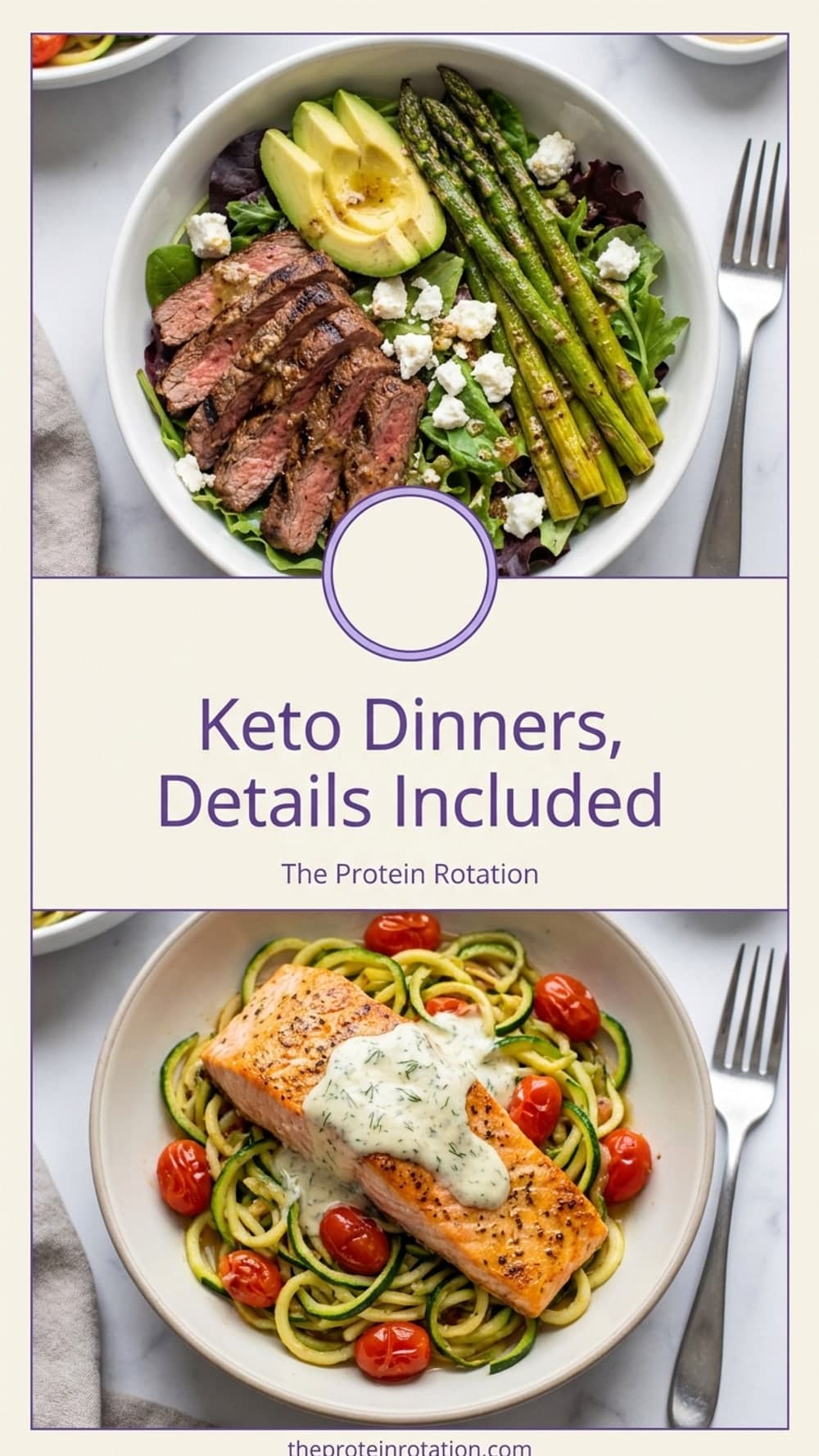 Keto Dinners, Details Included