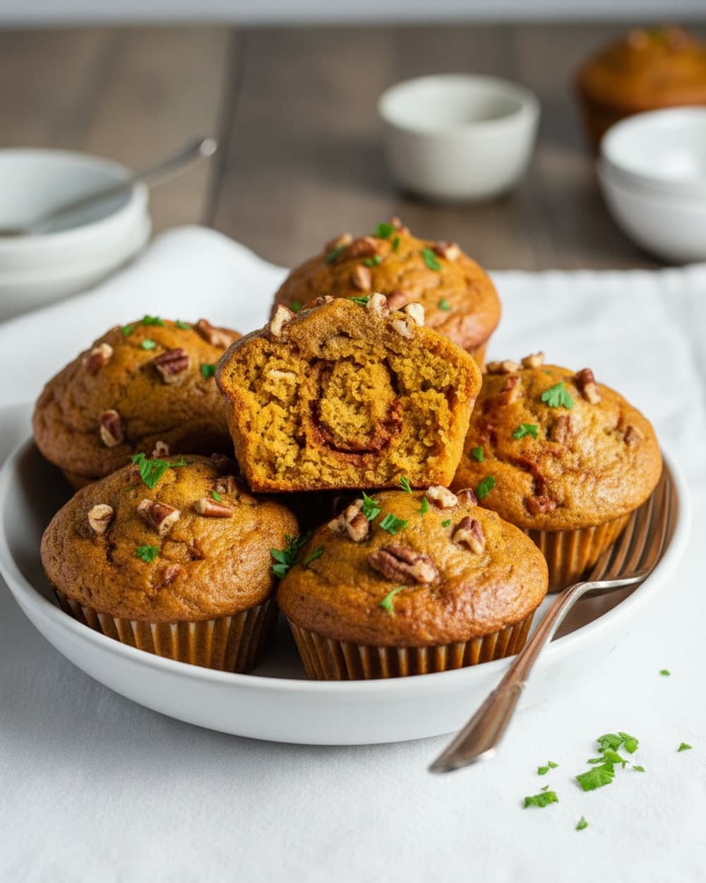 Pumpkin Spice Pecan Muffins