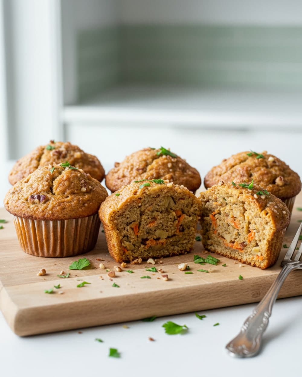 Carrot Ginger Pecan Muffins