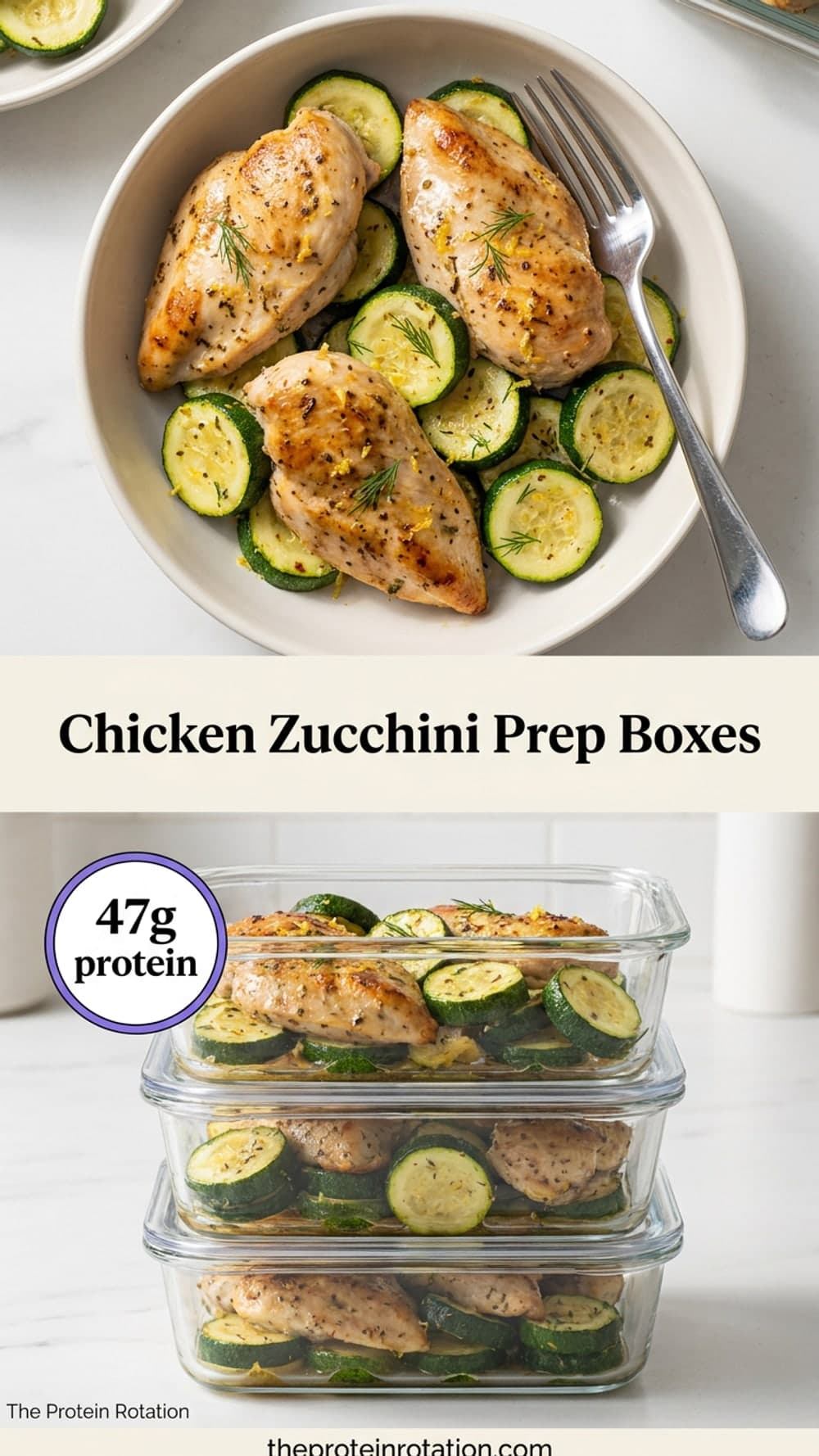 Chicken Zucchini Prep Boxes