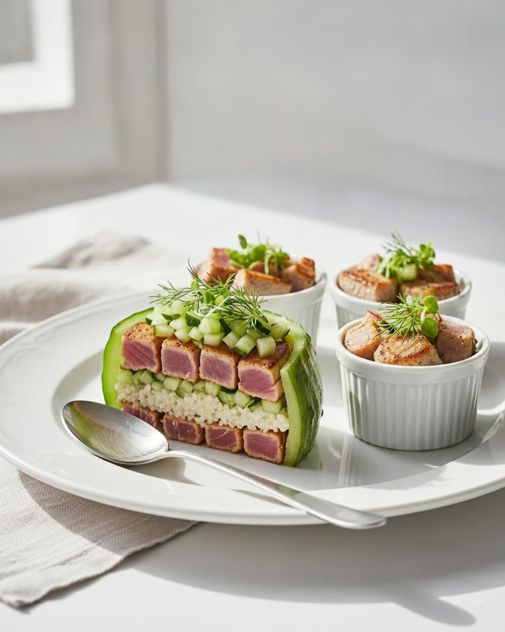 Tuna Cucumber Bowls