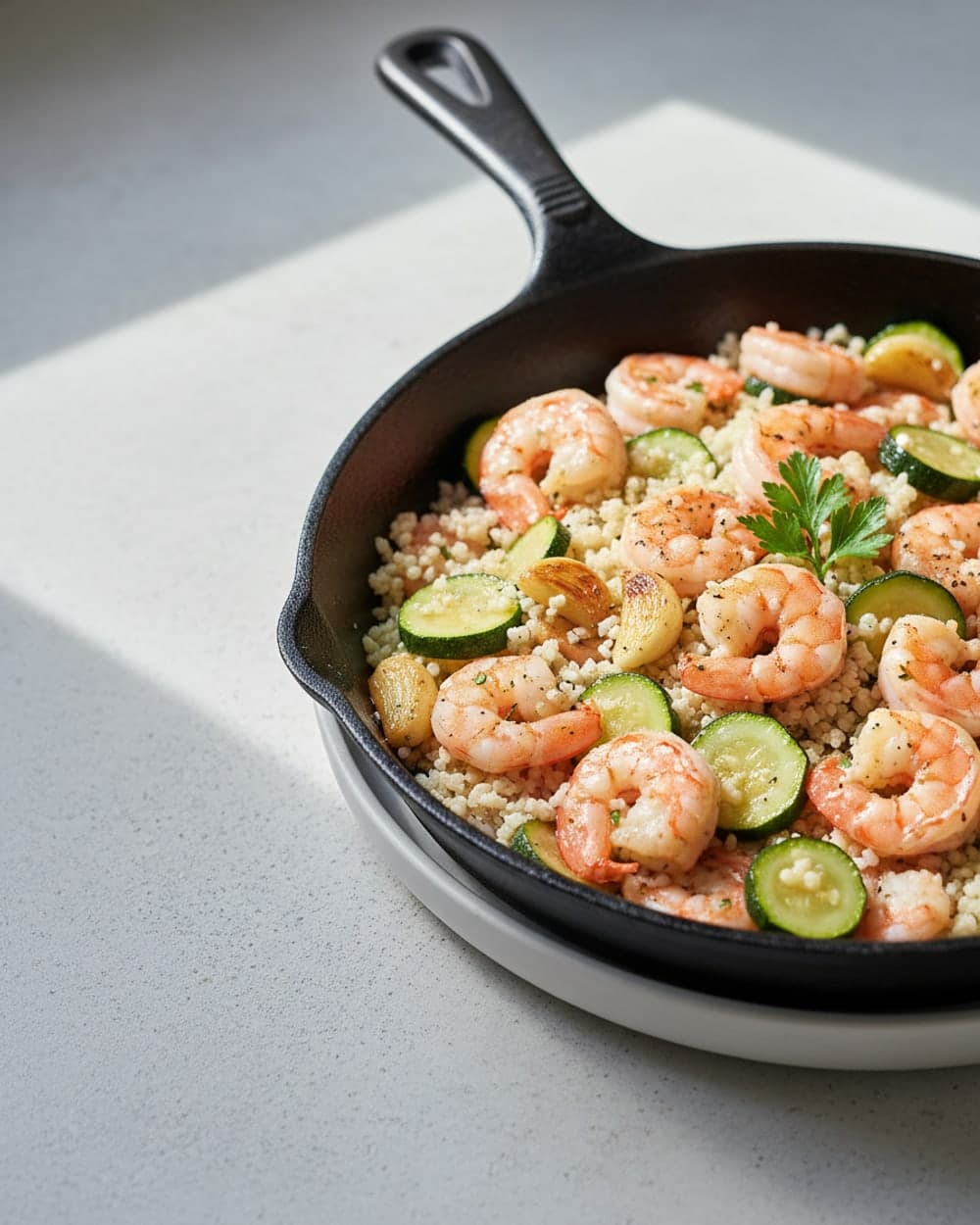 Shrimp Cauliflower Skillet