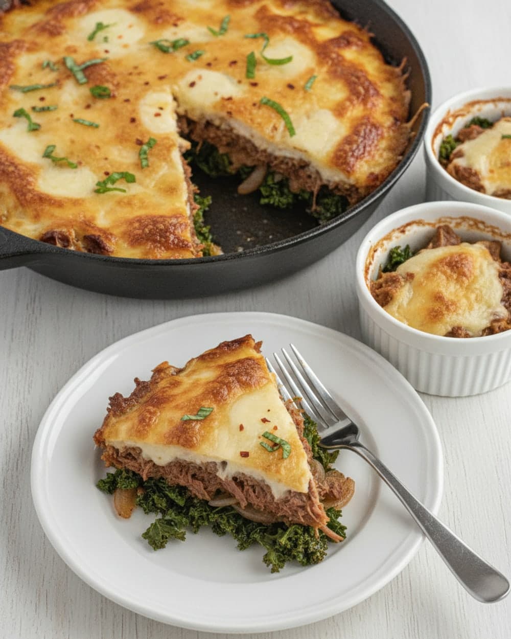 Italian Beef Kale Skillet