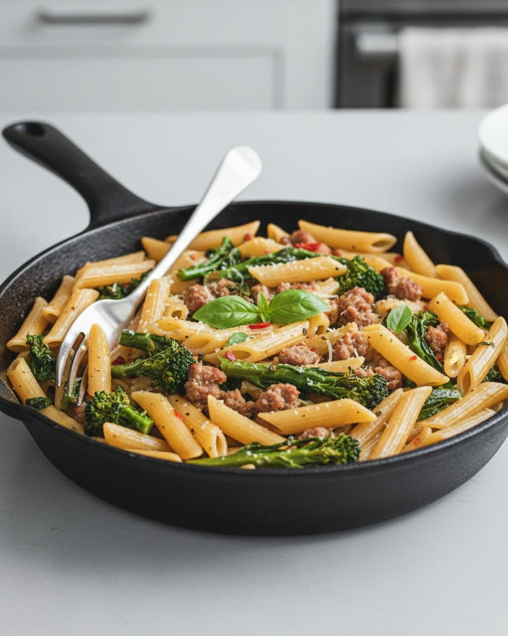 Sausage Broccoli Rabe Penne Skillet Dinner Tonight