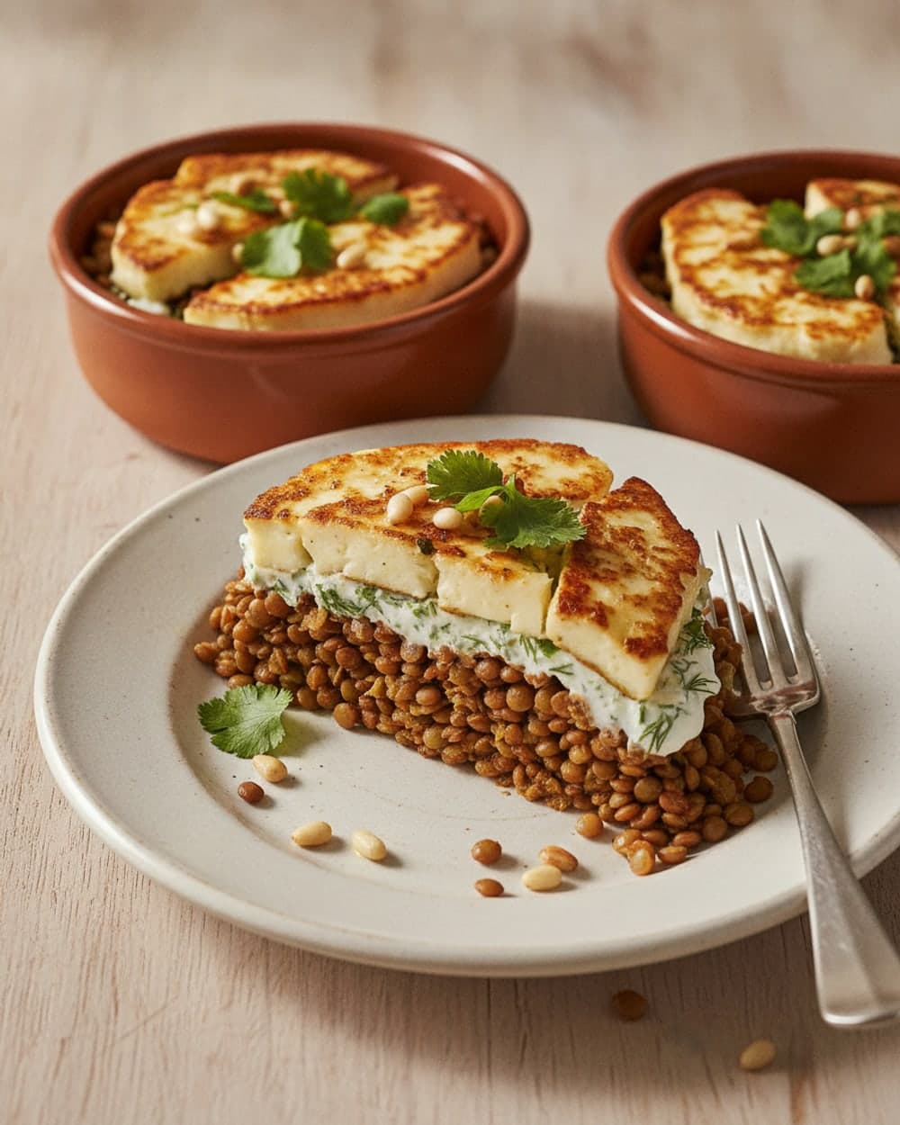 Lentil Halloumi Bowl Pair