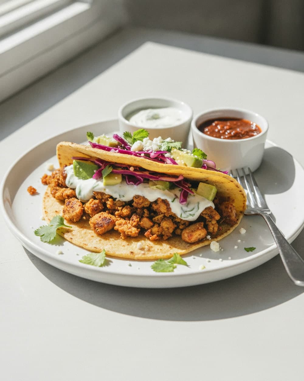 Tempeh Yogurt Taco Pair
