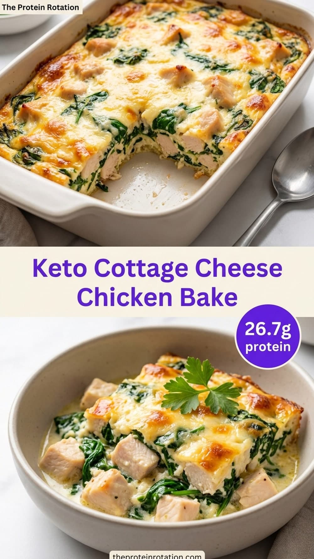 Keto Cottage Cheese Chicken Bake