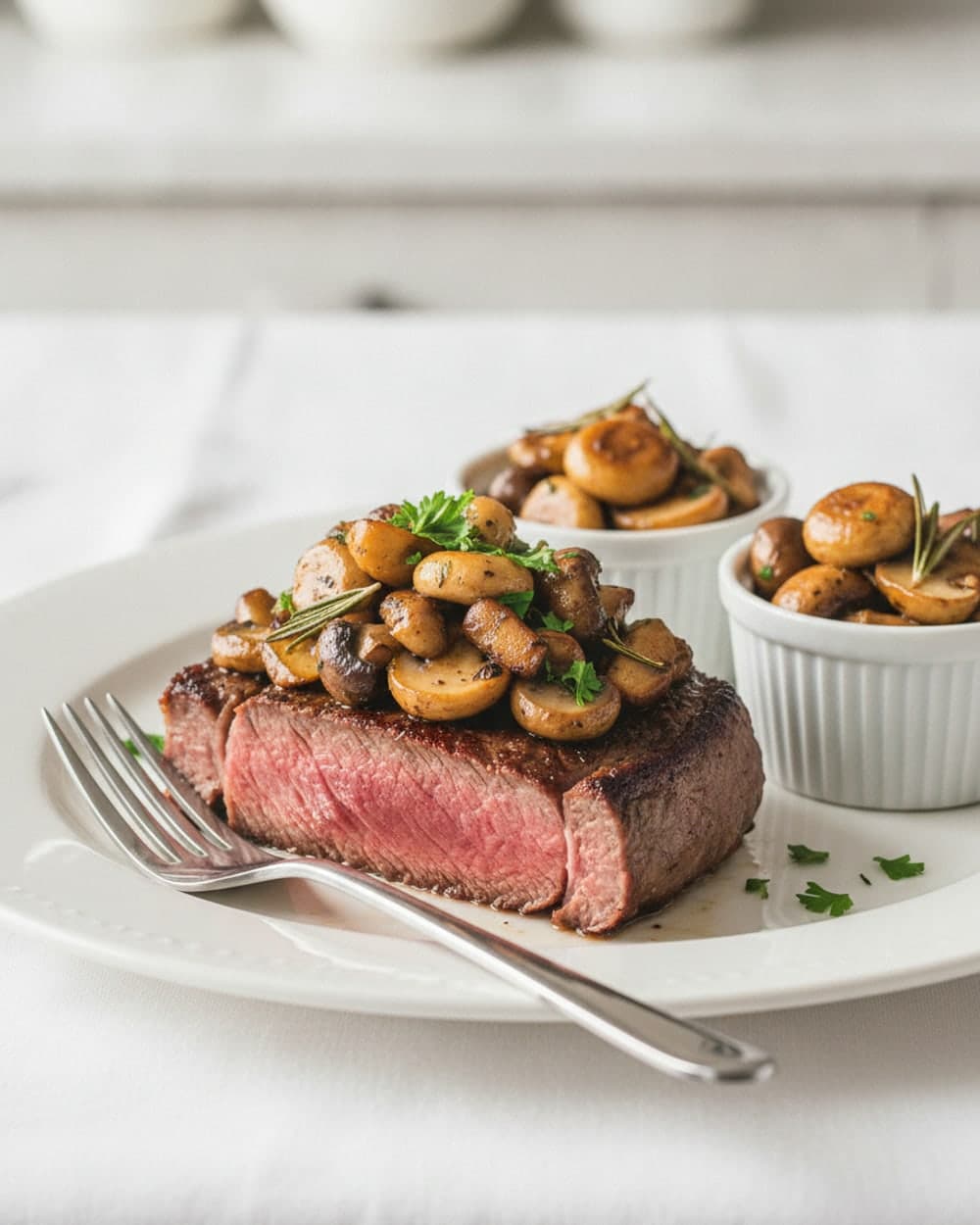 Rosemary Steak Mushroom Plates