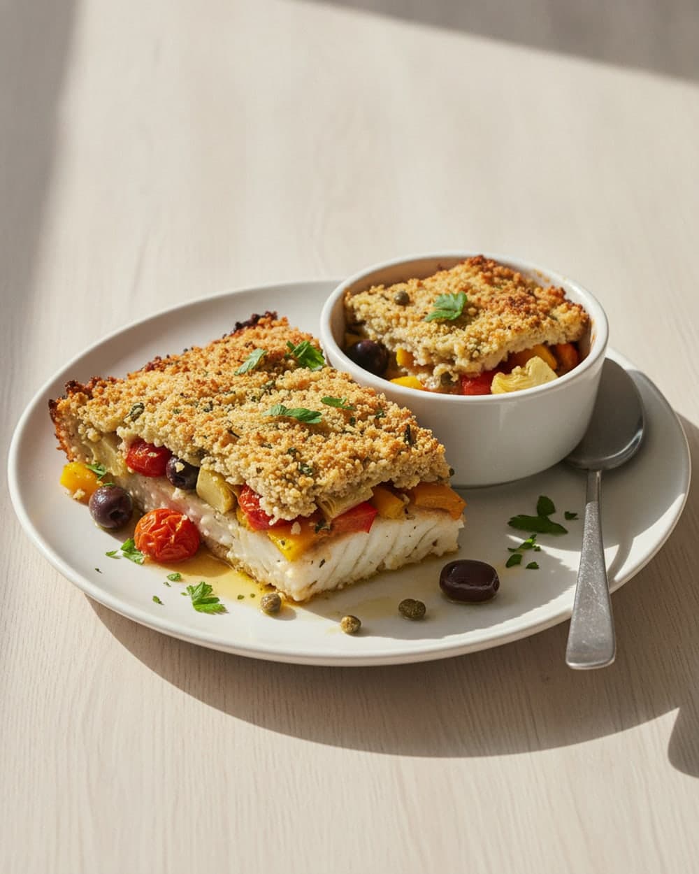 Mediterranean Cod Olive Traybake