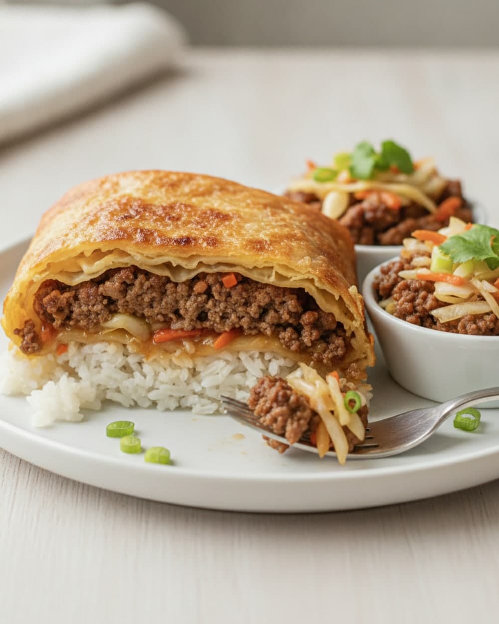 Egg Roll Beef Bowls