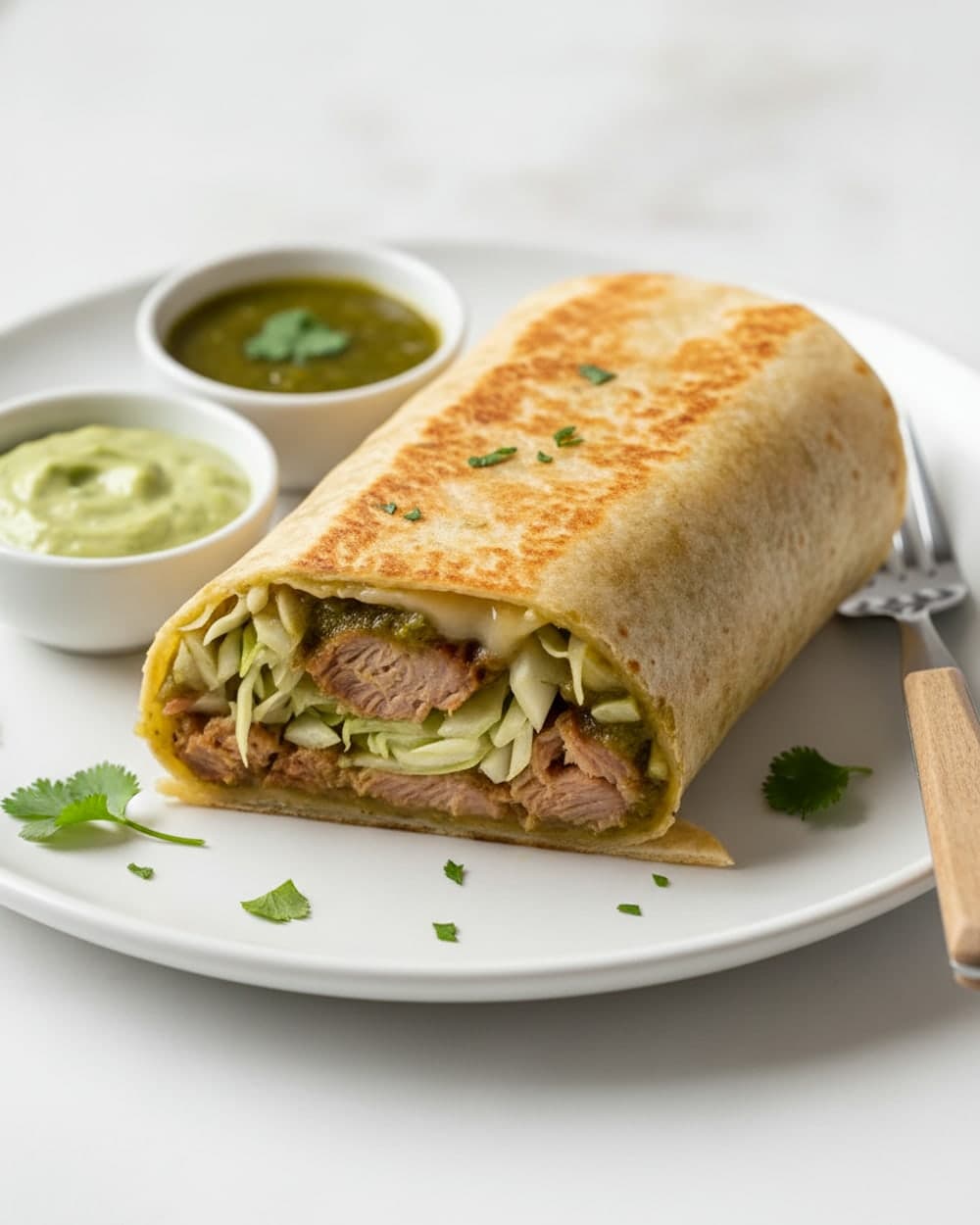 Salsa Verde Pork Wraps