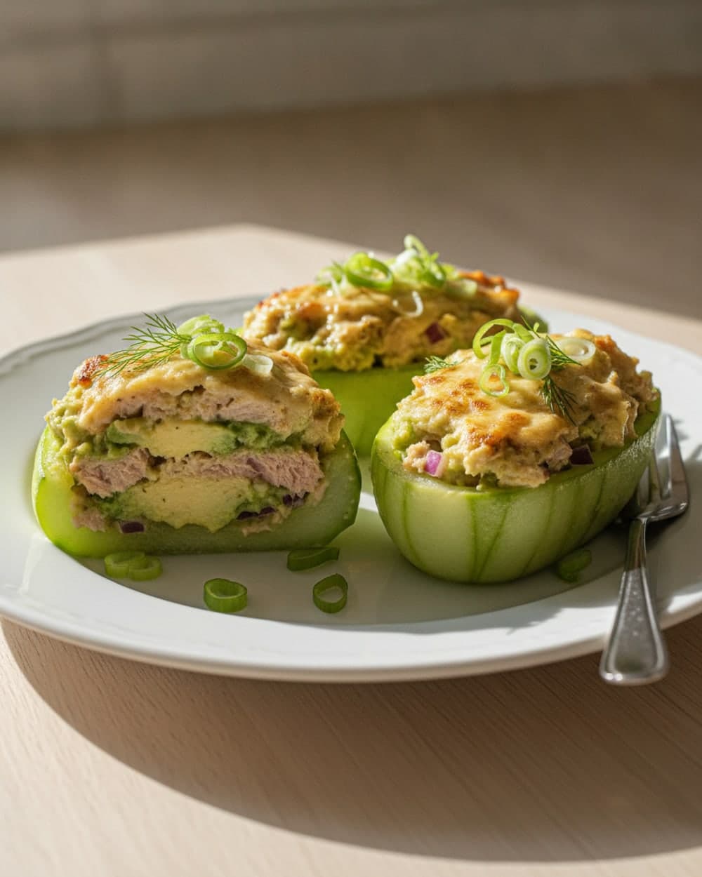 Tuna Cucumber Boats